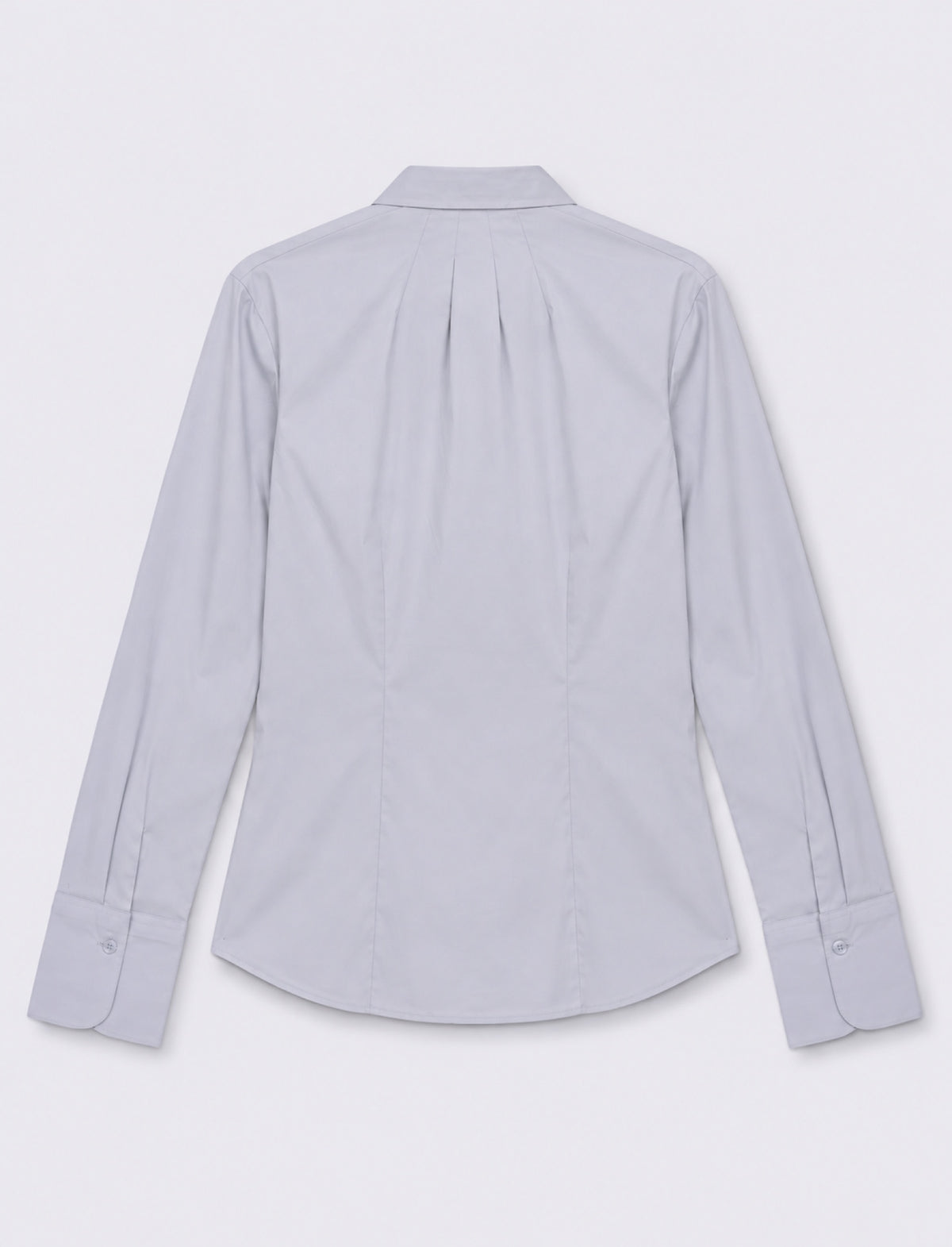 Camicia basic slim a manica lunga - Azzurro cielo