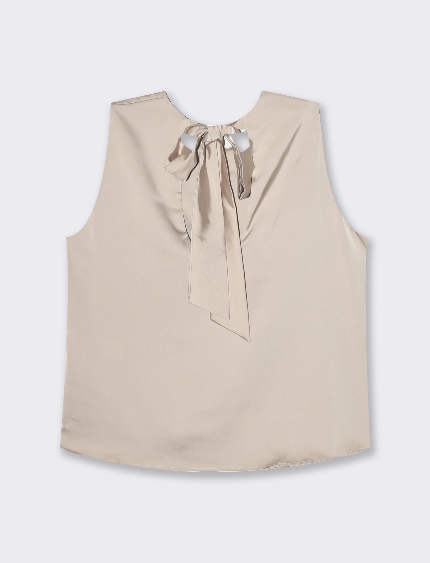 Women's Bow Detail Tank Top - Beige