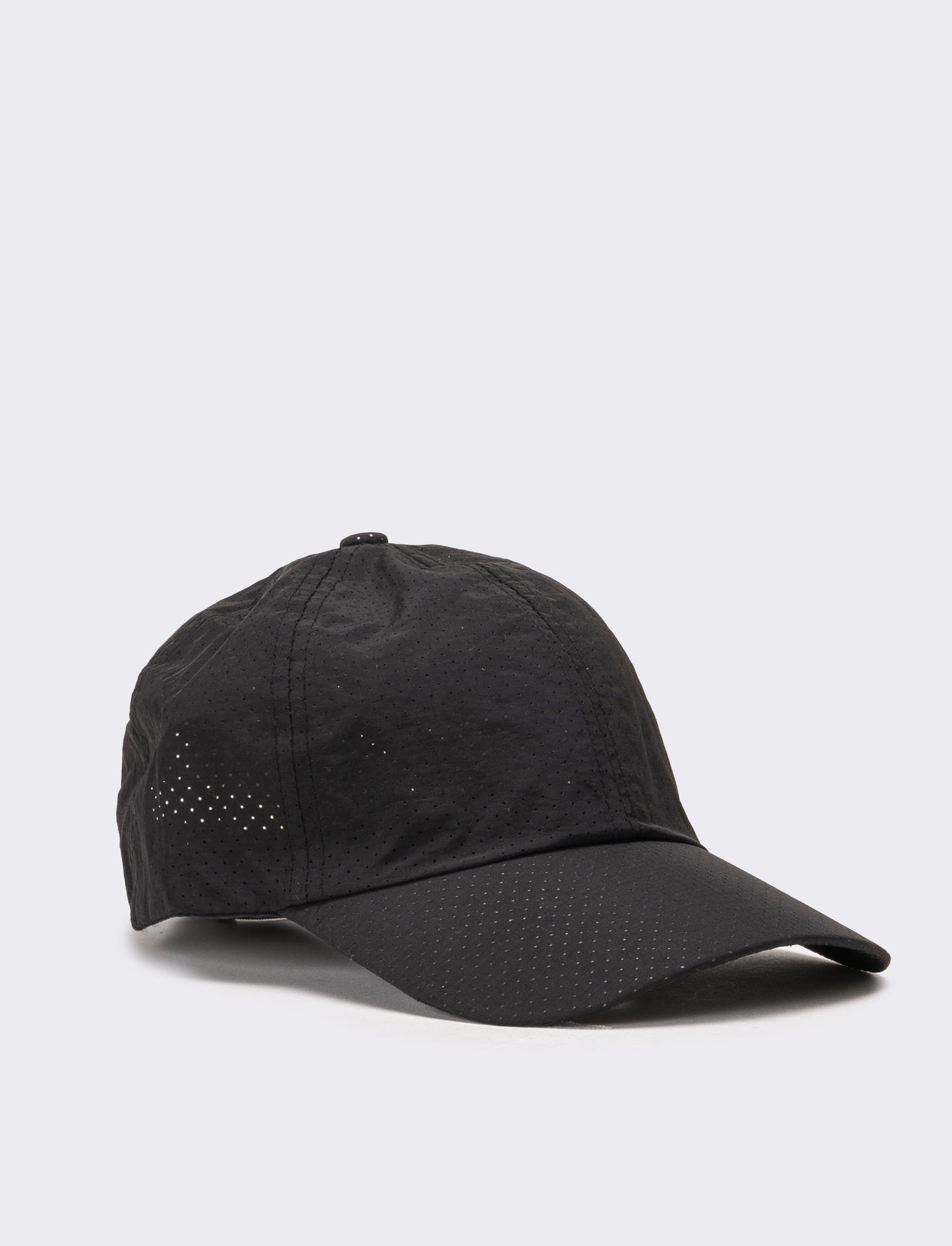 Cappello uomo baseball traforato in nylon - Nero
