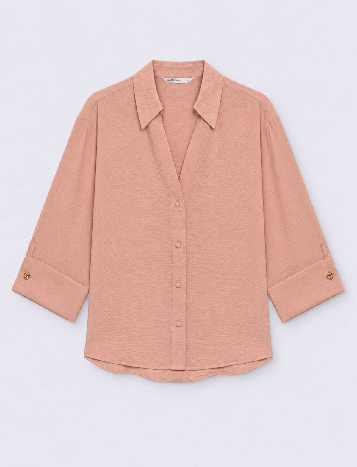 camicia regular manica 3/4 - Rosa antico