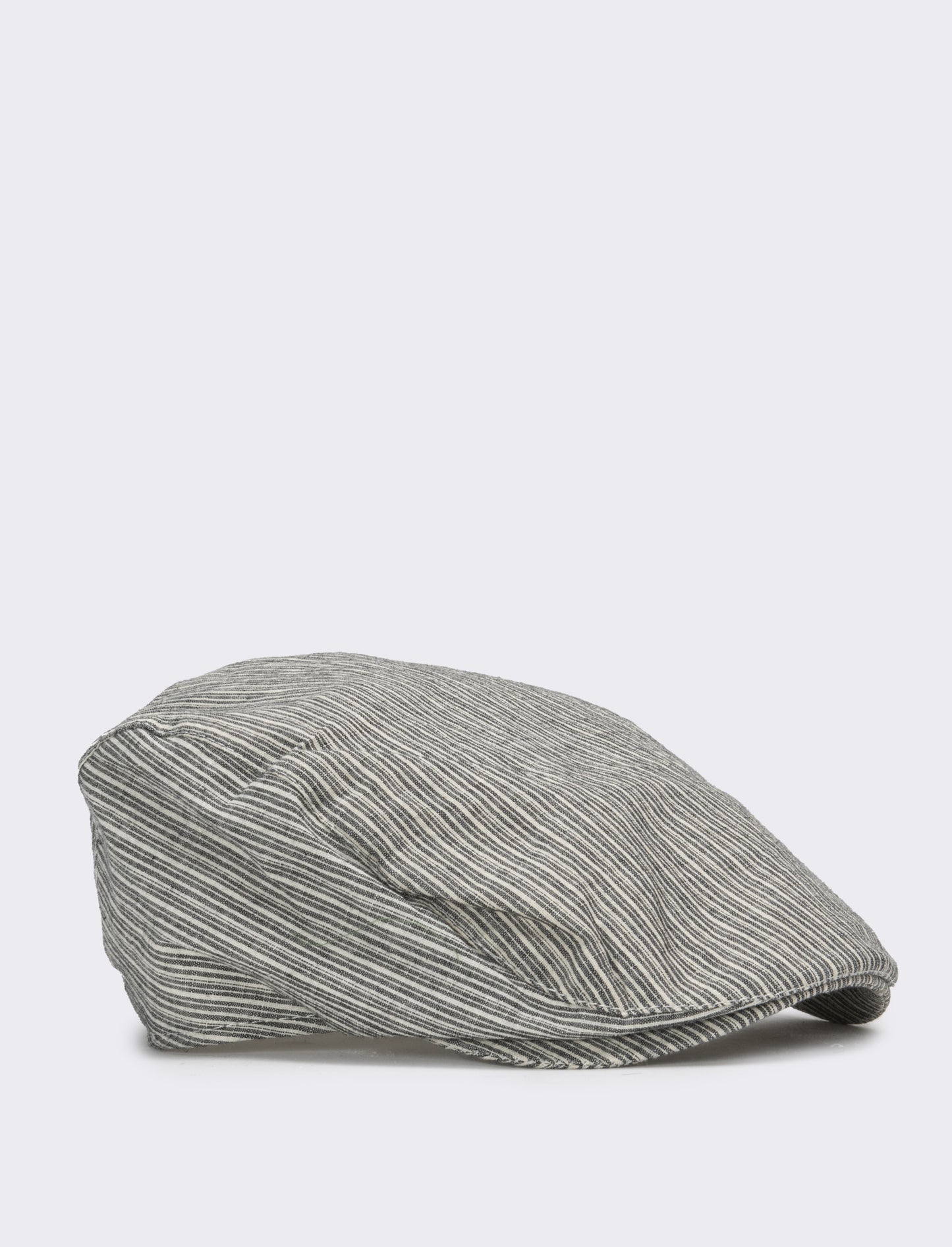 Cappello uomo coppola righe piccole - Nero