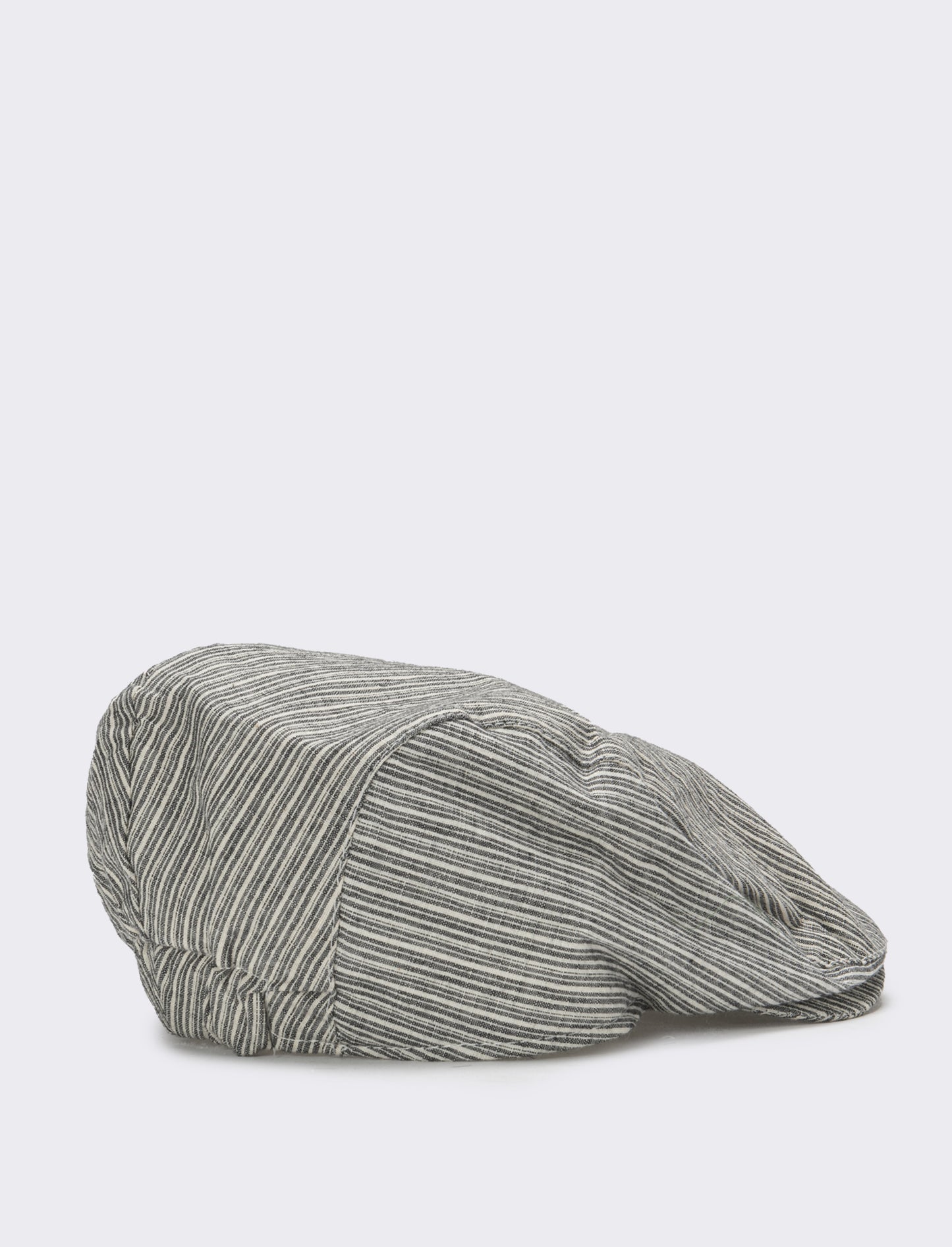 Cappello uomo coppola righe piccole - Nero