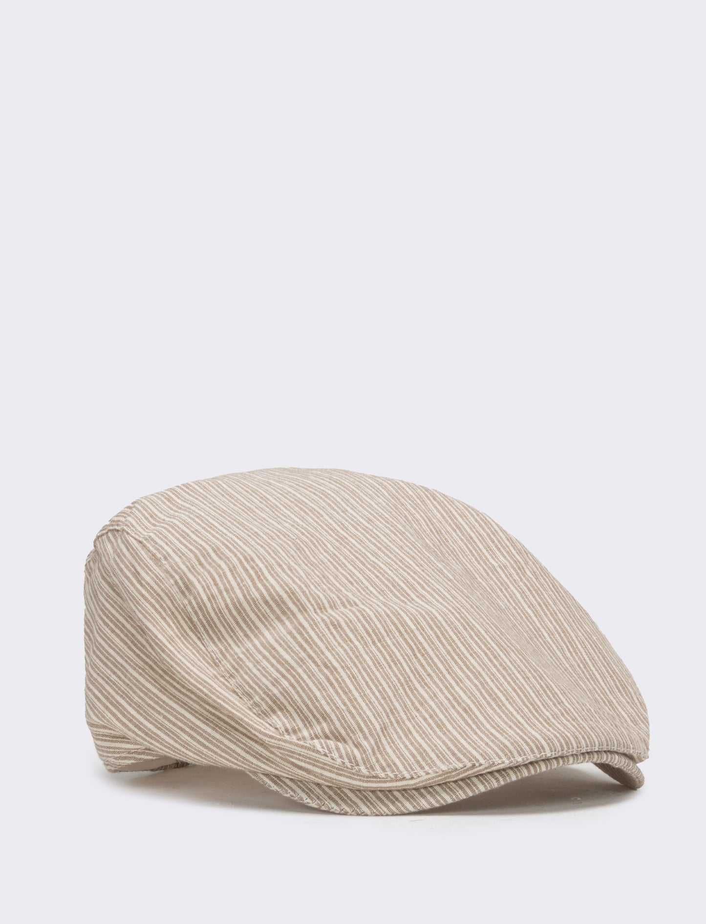Cappello uomo coppola righe piccole - Beige