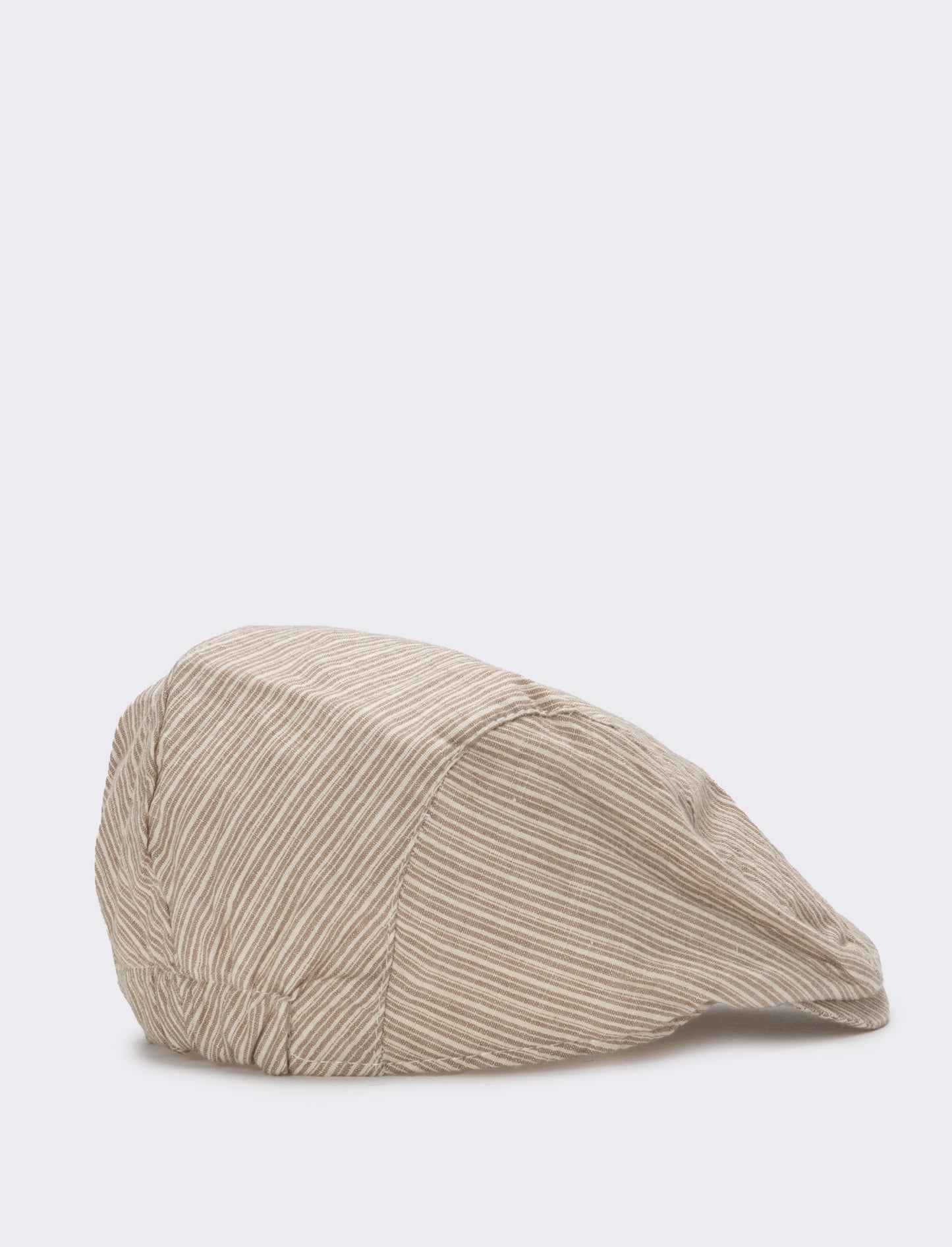 Cappello uomo coppola righe piccole - Beige