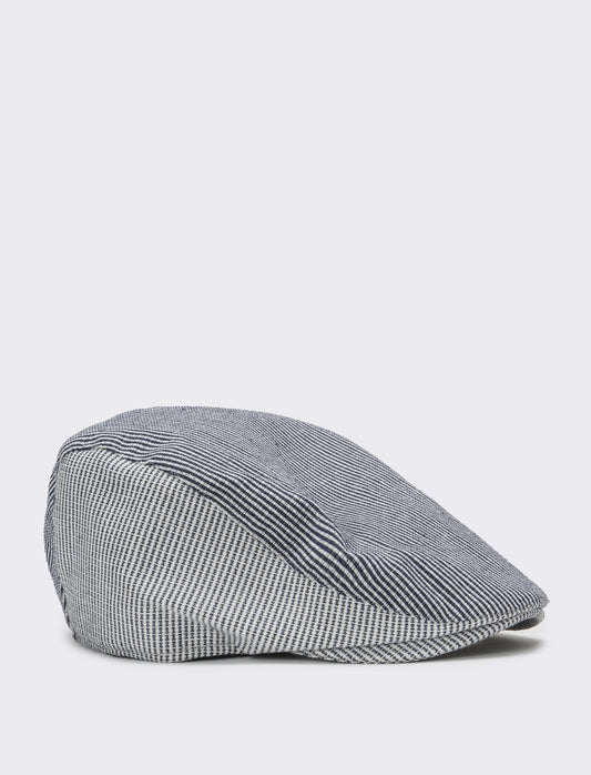 Cappello uomo coppola micro quadretti - Blu