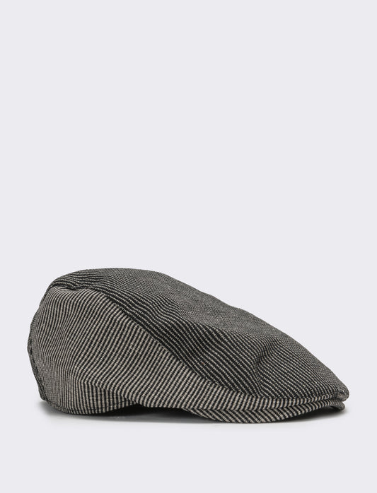 Cappello uomo coppola micro quadretti - Nero