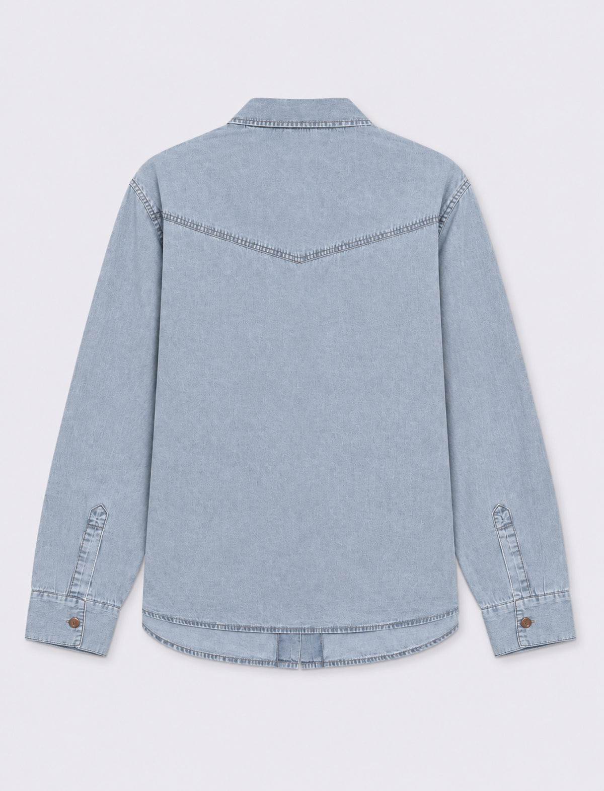Camicia a manica lunga con carrè - Denim