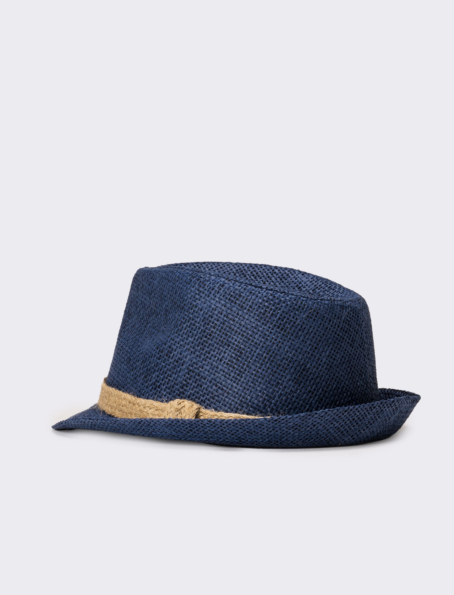 Cappello uomo paglia con treccina - Blu