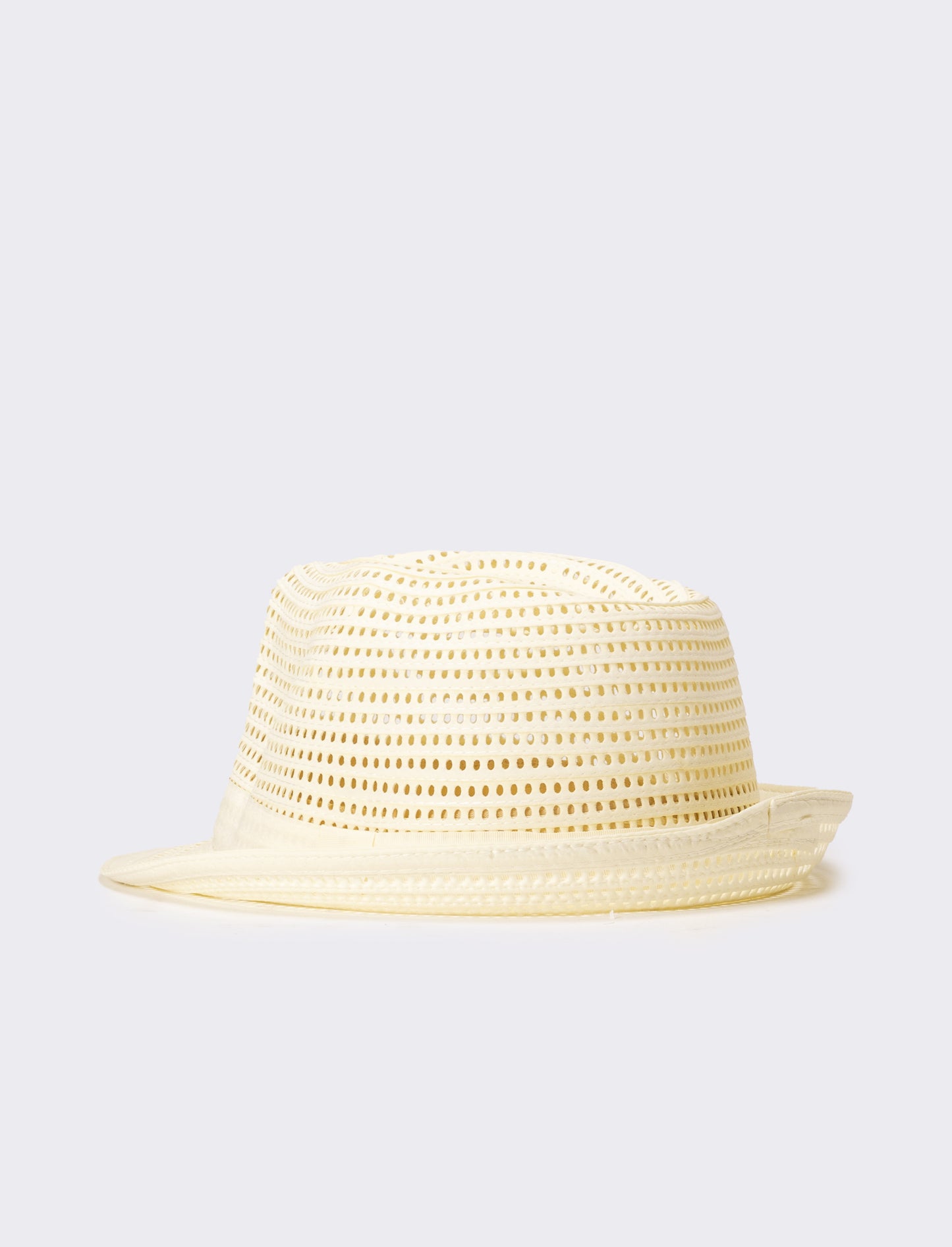Cappello uomo traforato falda larga - Bianco