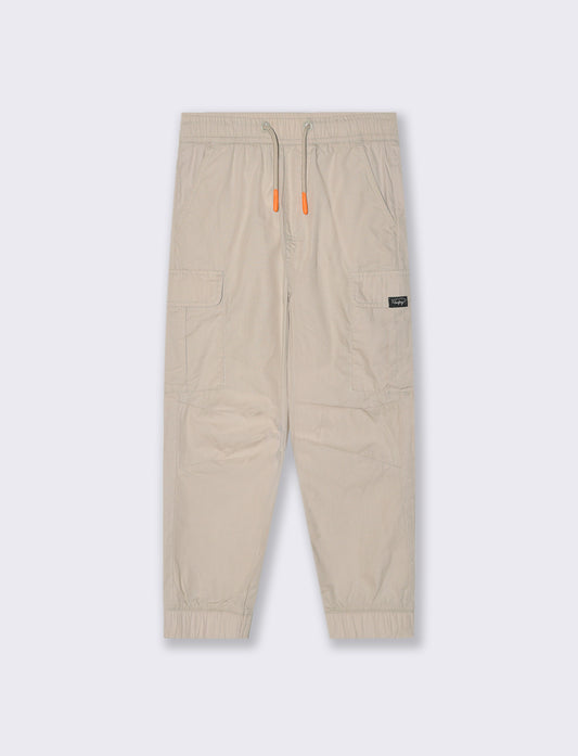 Pantalone modello cargo in cotone da bambino - Beige