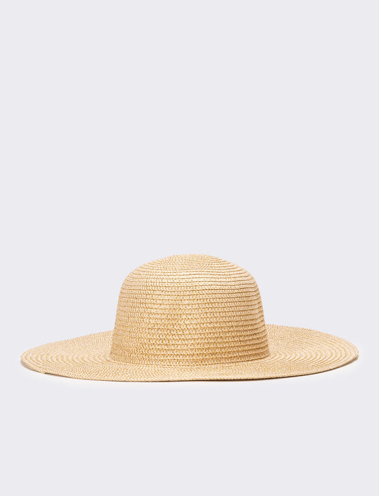 Cappello donna falda larga con lurex - Rosa