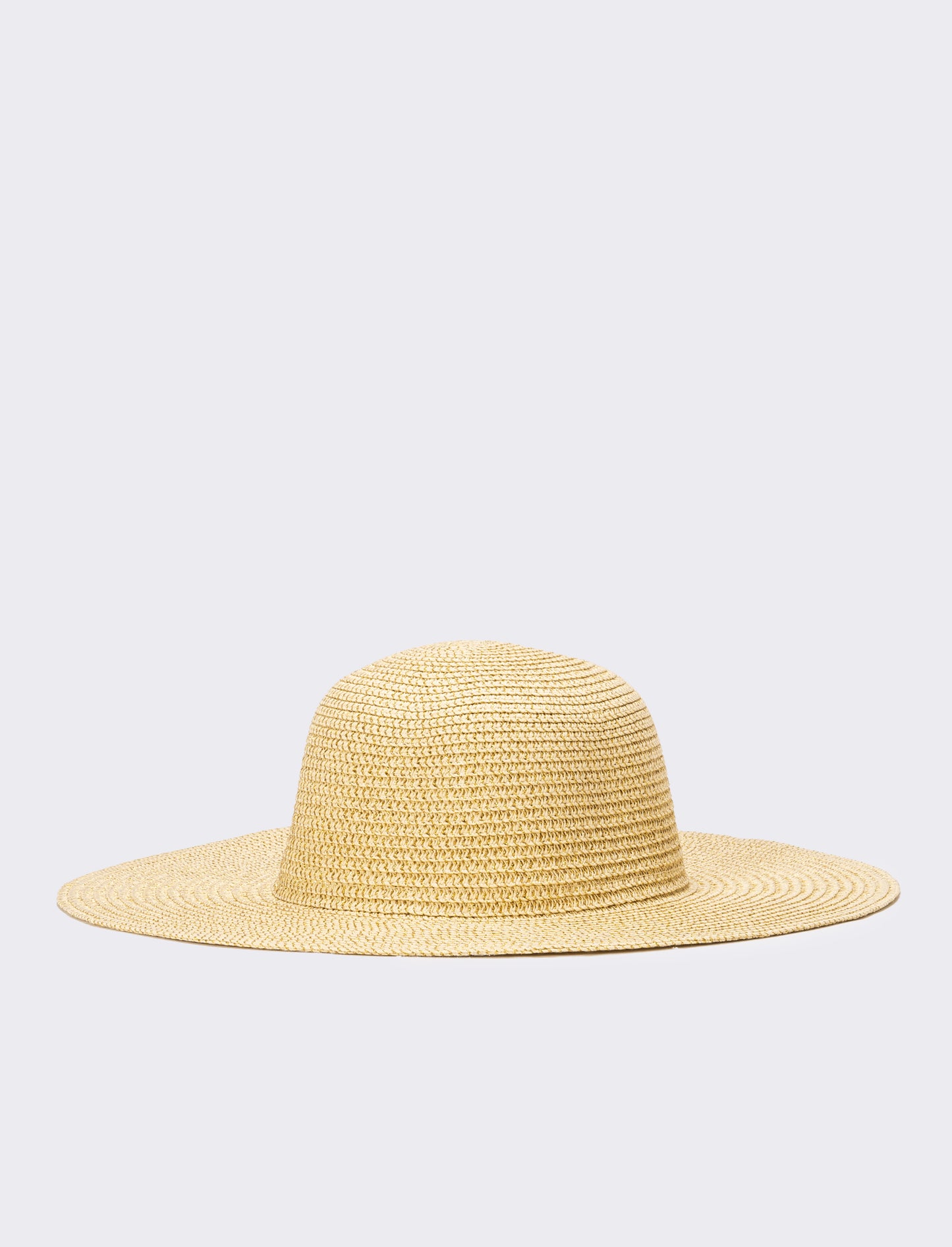 Cappello donna falda larga con lurex - Beige