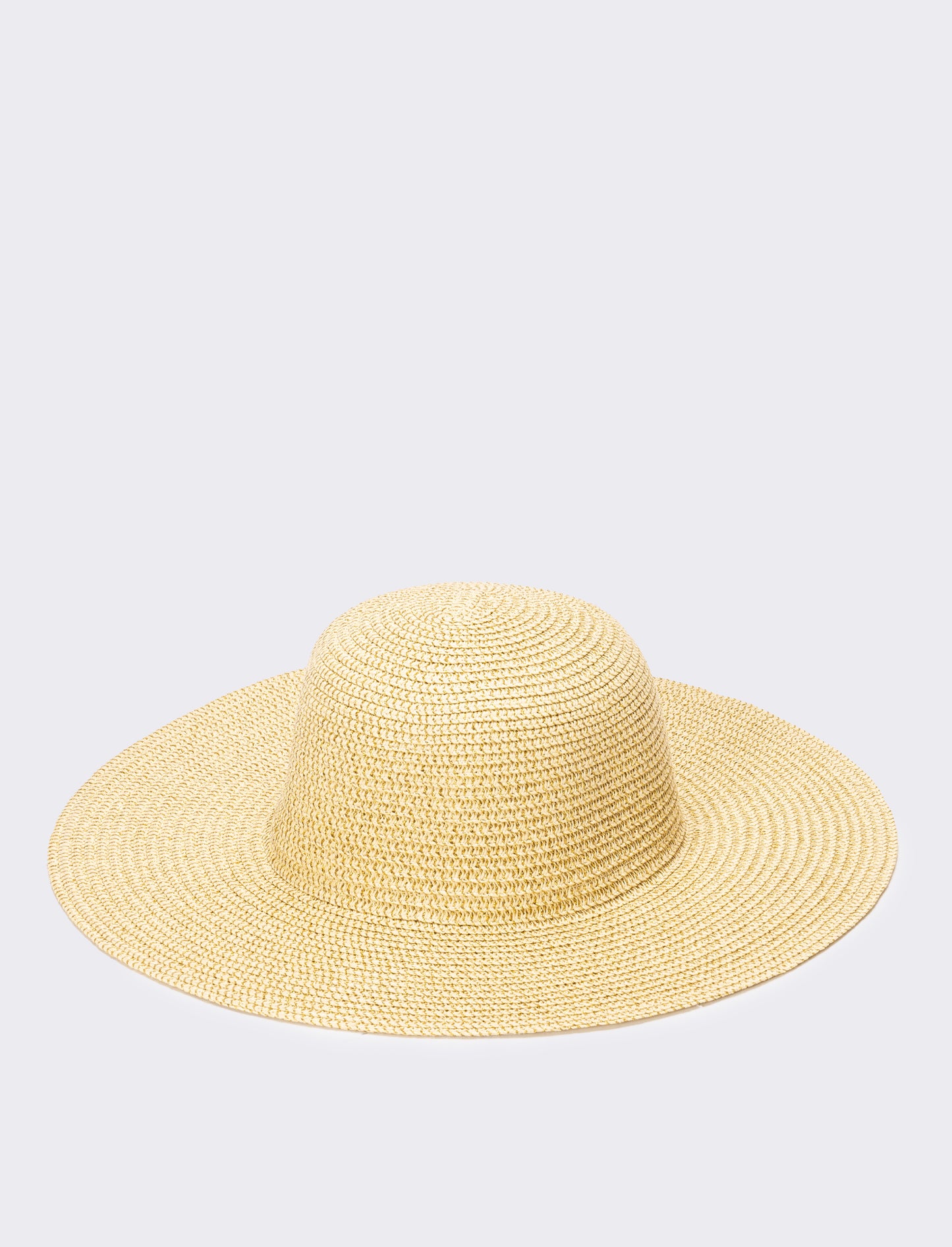 Cappello donna falda larga con lurex - Beige