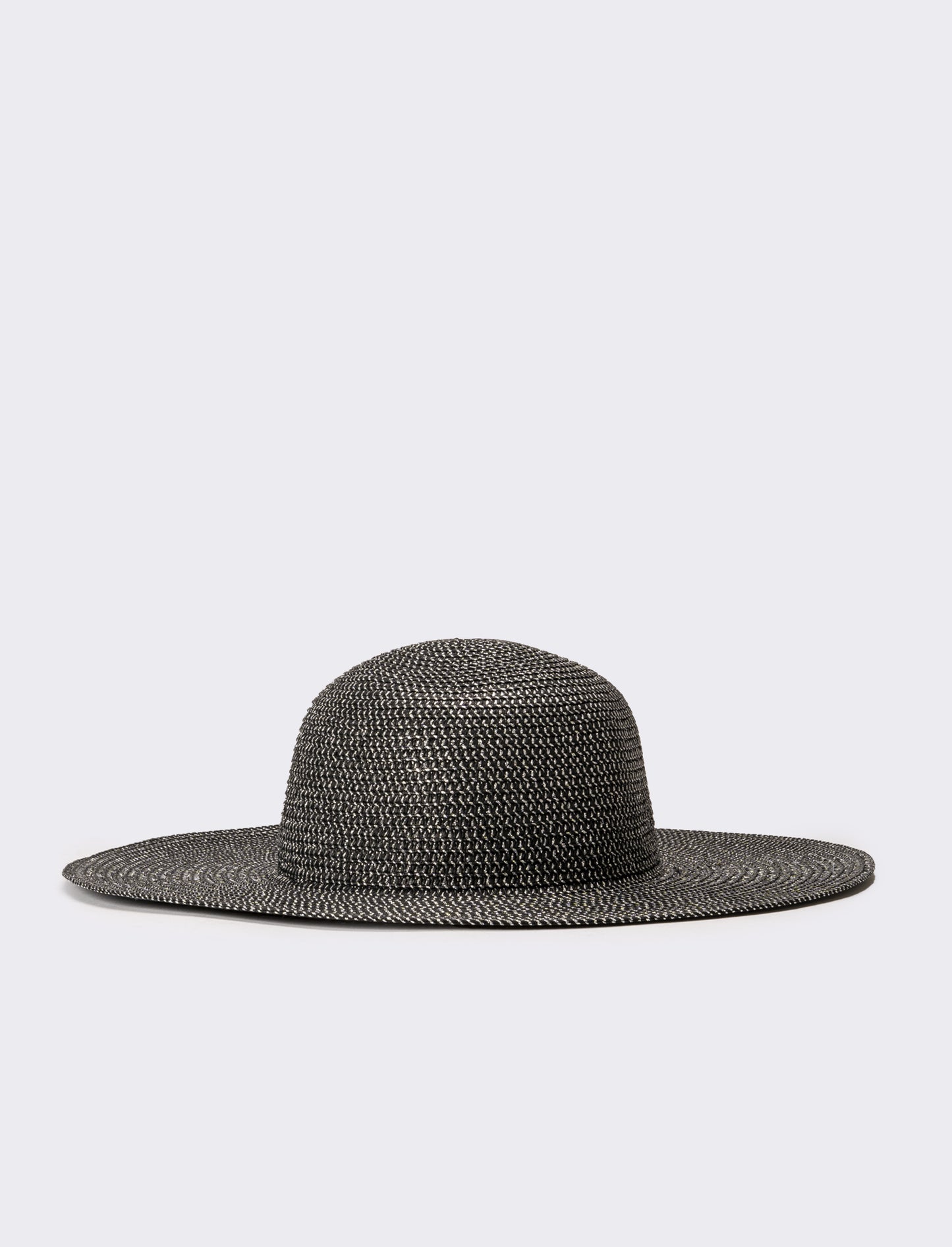 Cappello donna falda larga con lurex - Nero