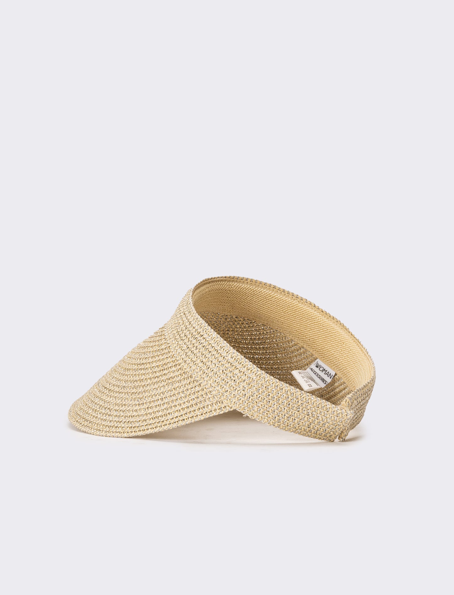 Cappello donna visiera unita in paglia - Beige