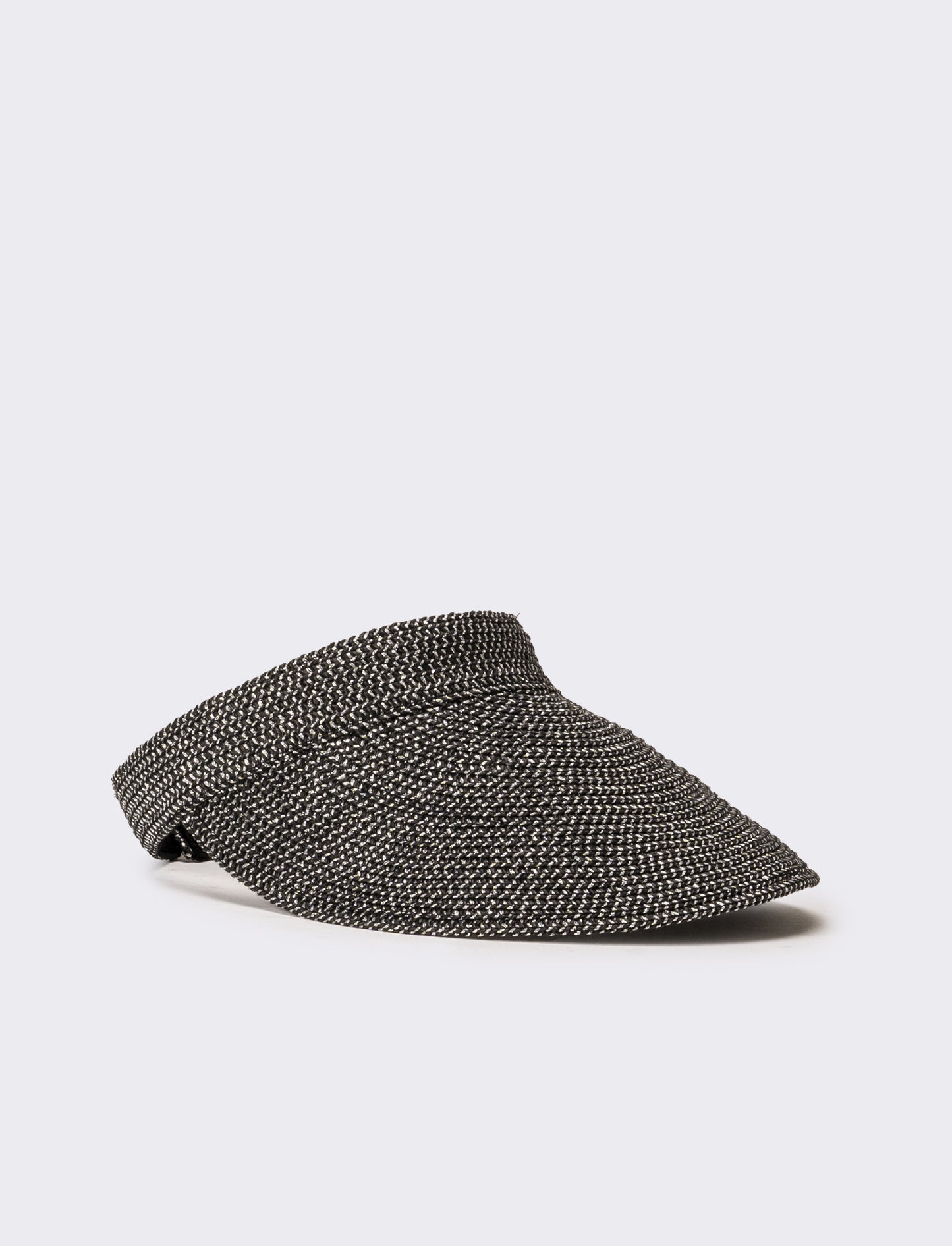 Cappello donna visiera unita in paglia - Nero