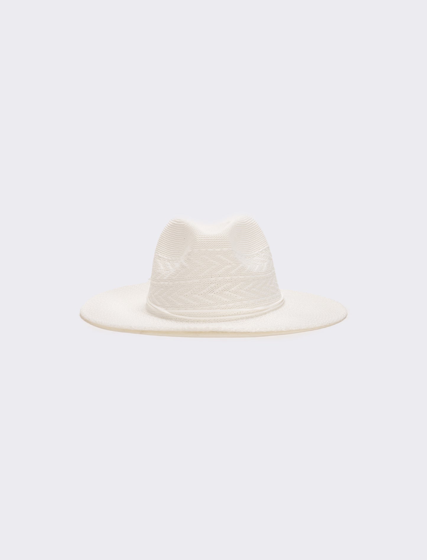 Cappello donna a falda larga in maglina - Bianco