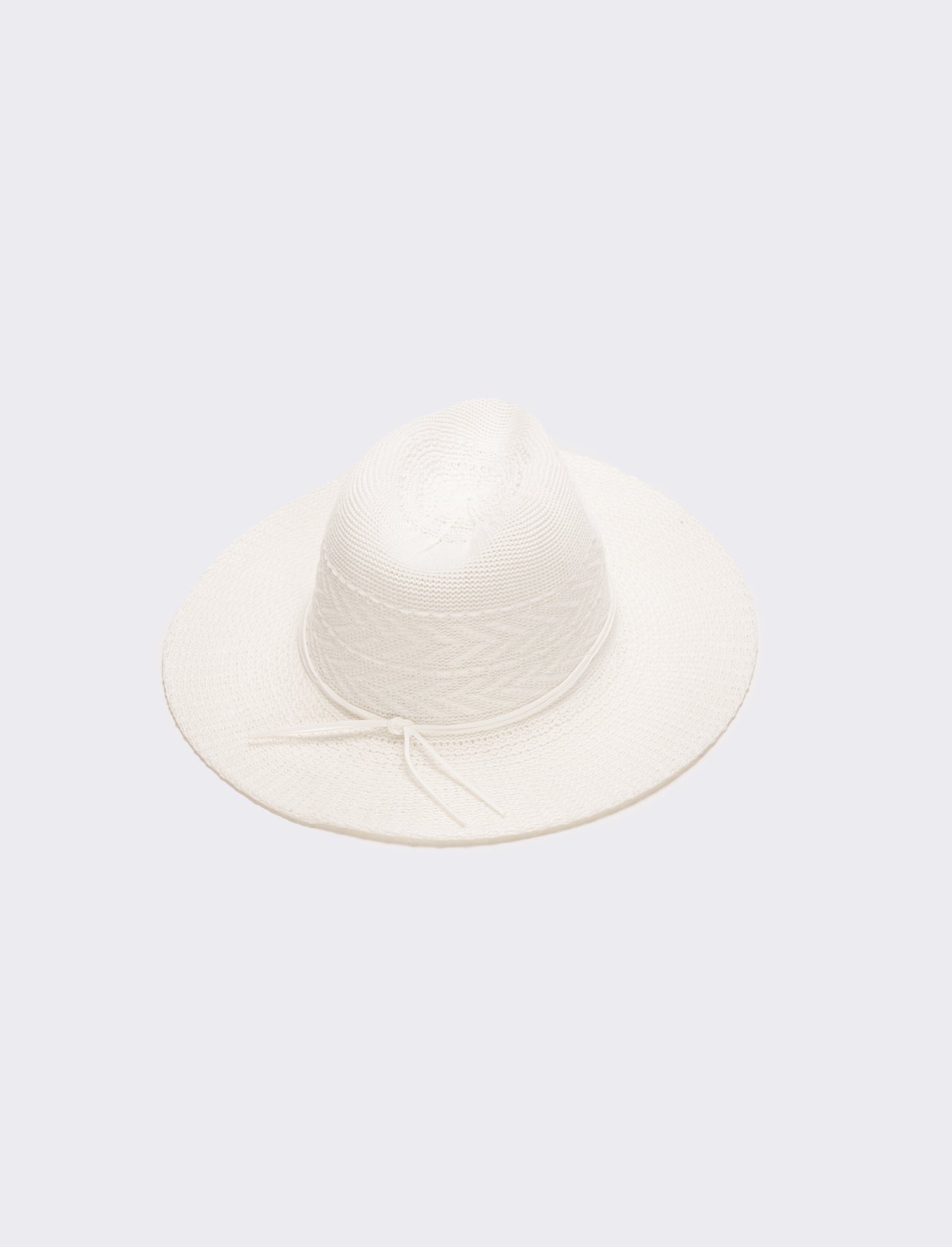 Cappello donna a falda larga in maglina - Bianco