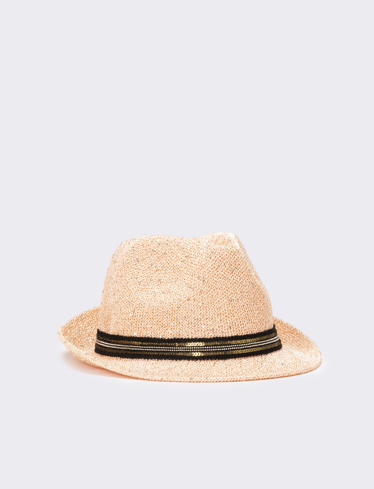 Cappello donna micropailletes con falda - Rosa