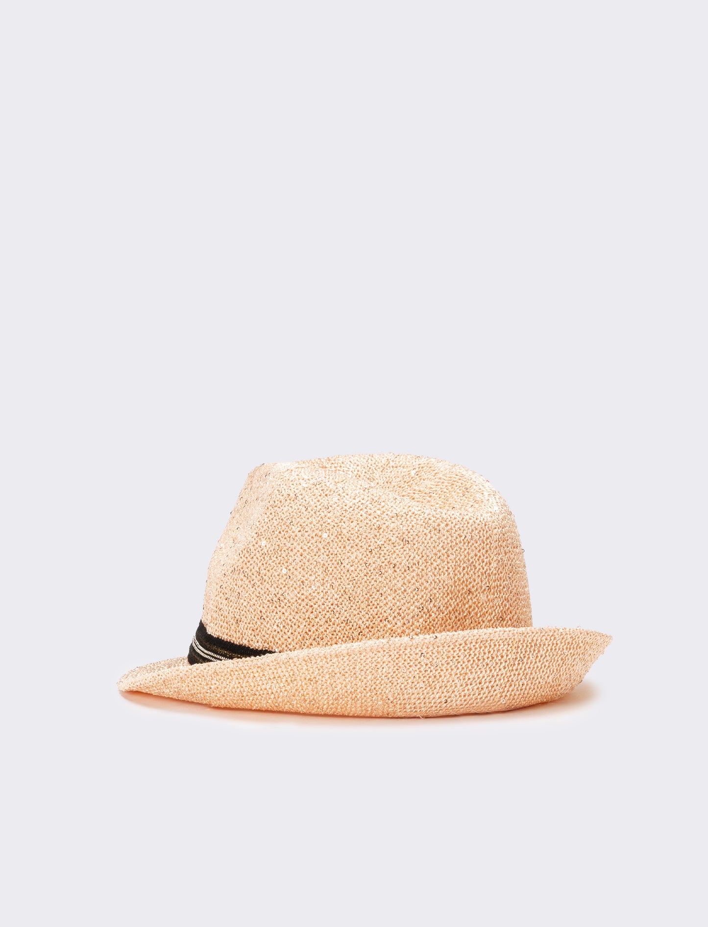 Cappello donna micropailletes con falda - Rosa