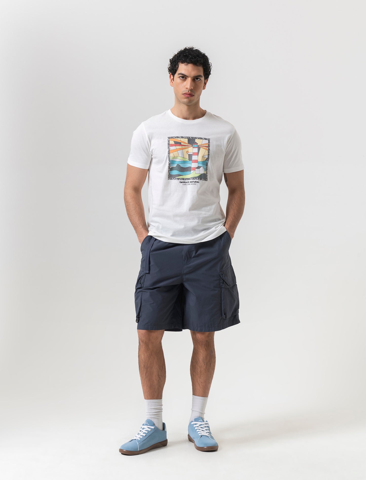 Bermuda cargo con cinturino relaxed fit da uomo - Avion