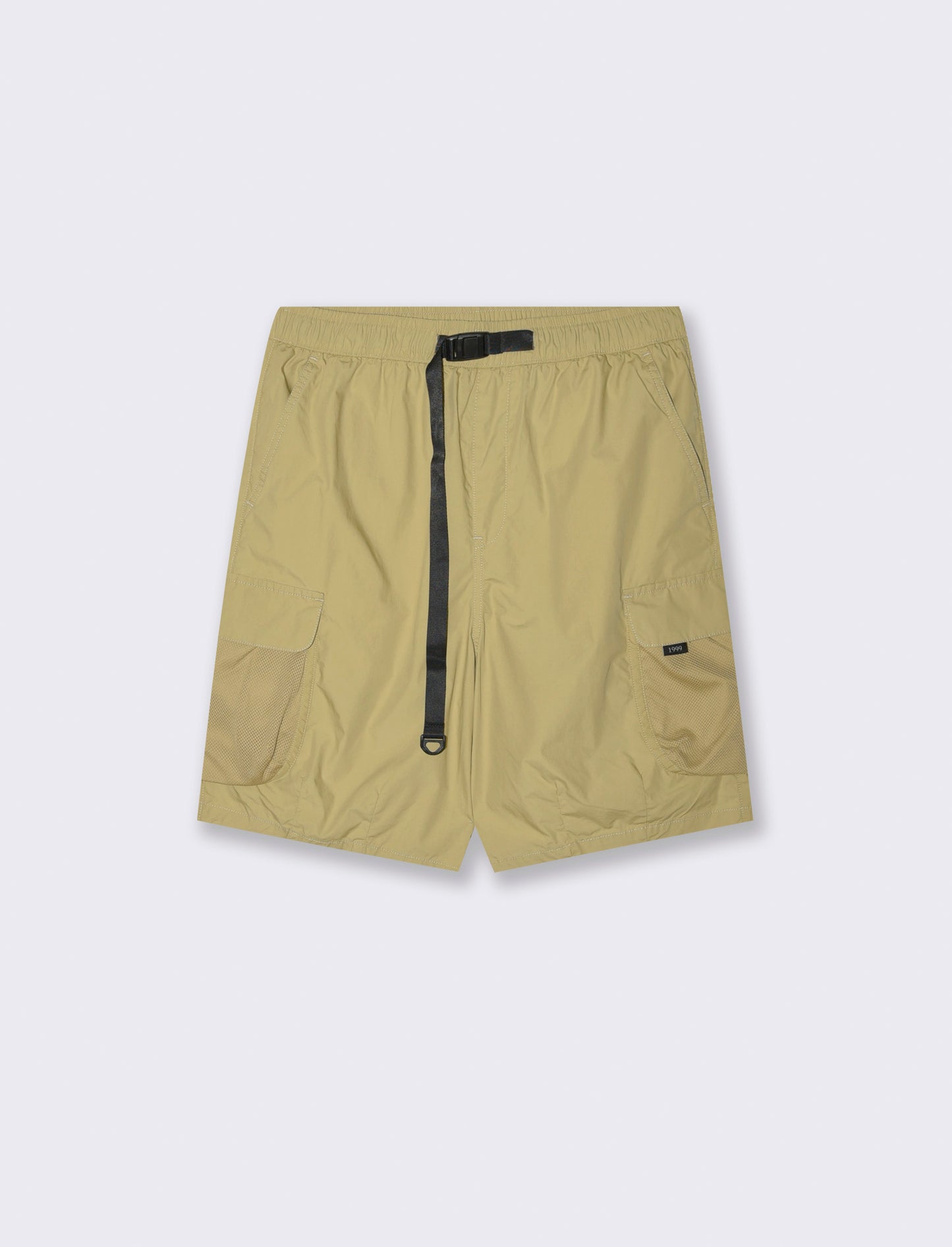 Bermuda cargo con cinturino relaxed fit da uomo - Beige