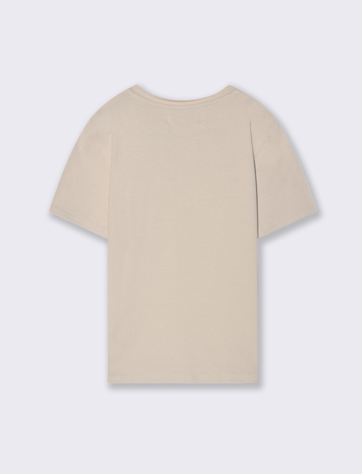 T shirt modello serafino da bambino - Beige
