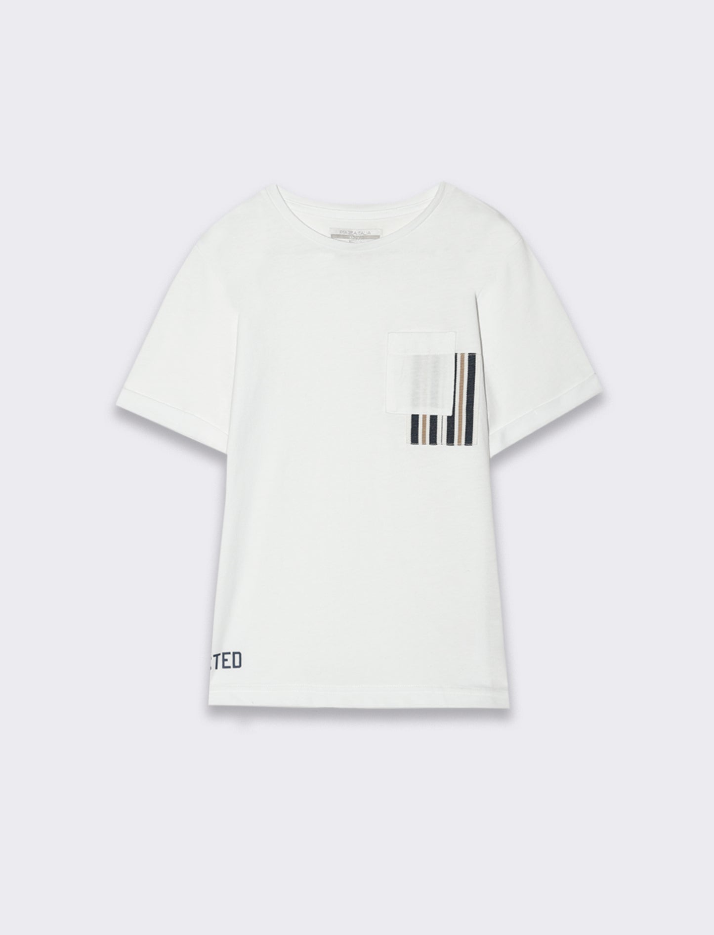 T shirt con risvolto da bambino - Bianco sporco