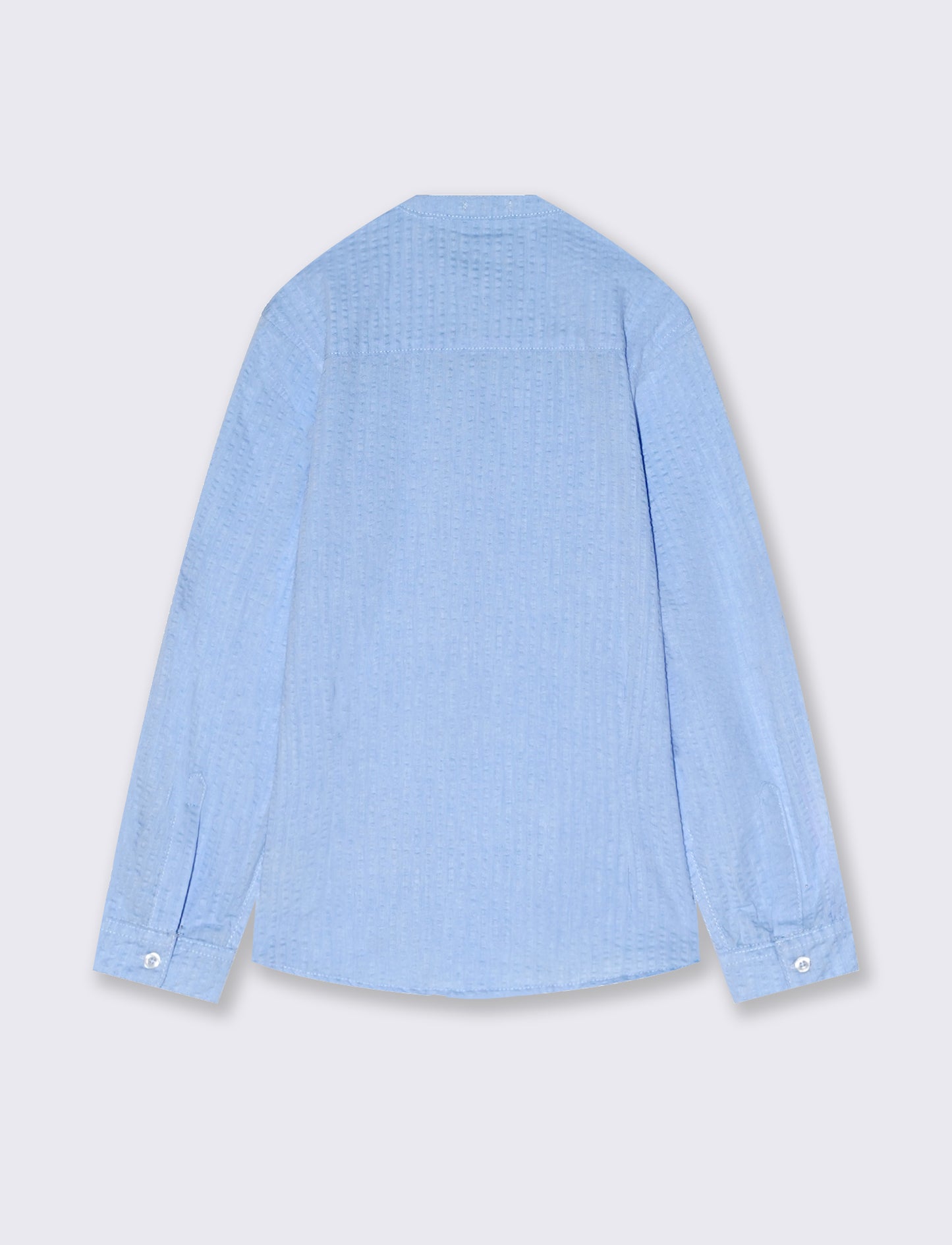 Camicia in cotone goffrato da bambino - Celeste