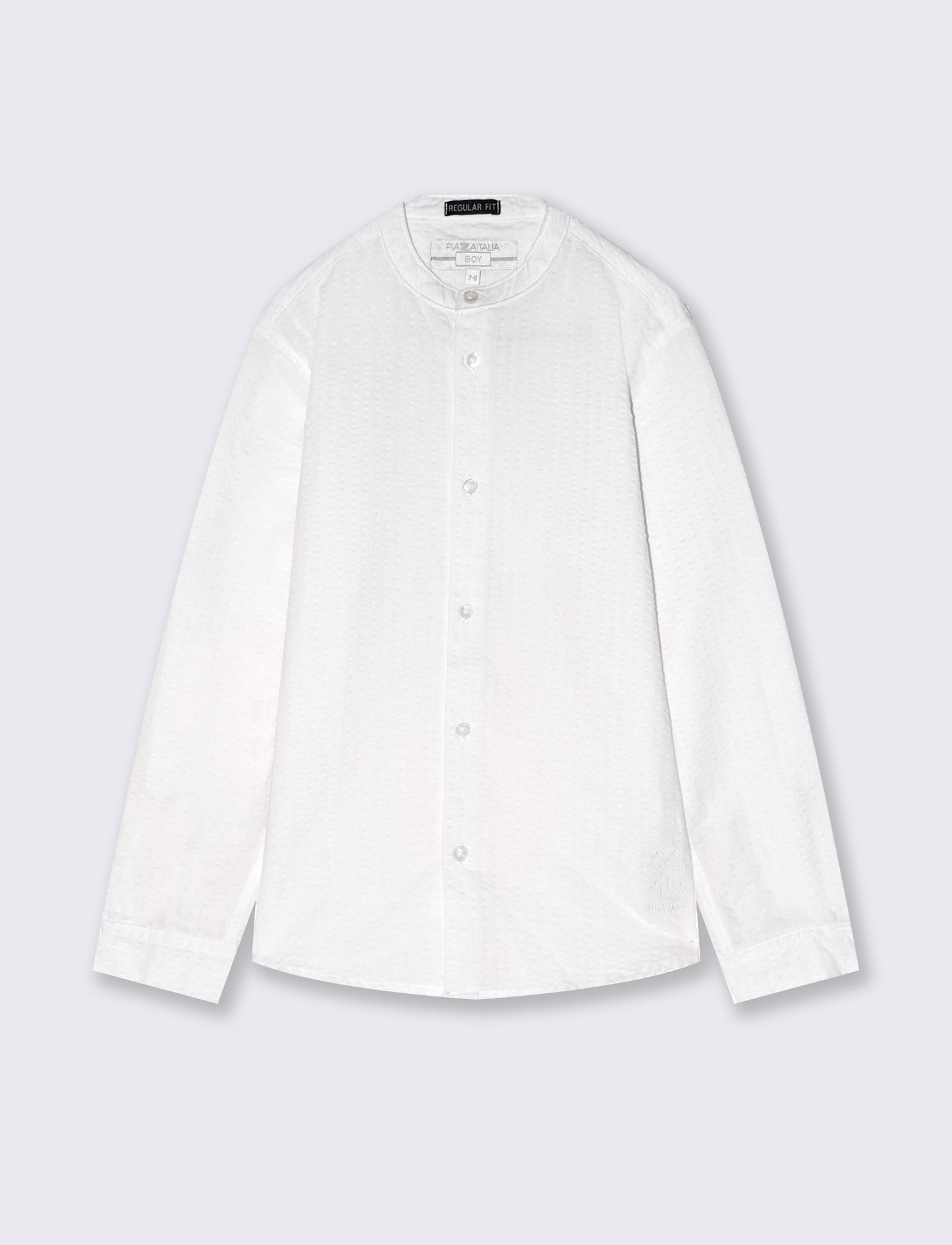 Camicia in cotone goffrato da bambino - Bianco sporco