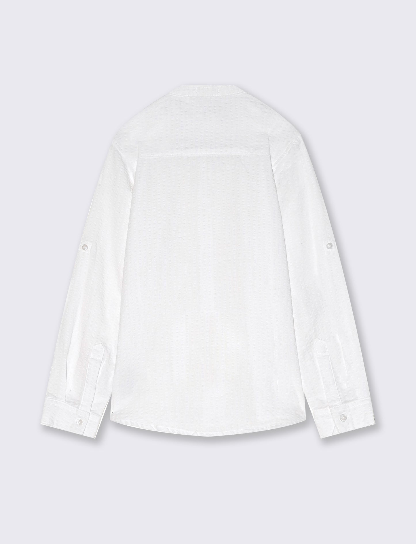 Camicia in cotone goffrato da bambino - Bianco sporco