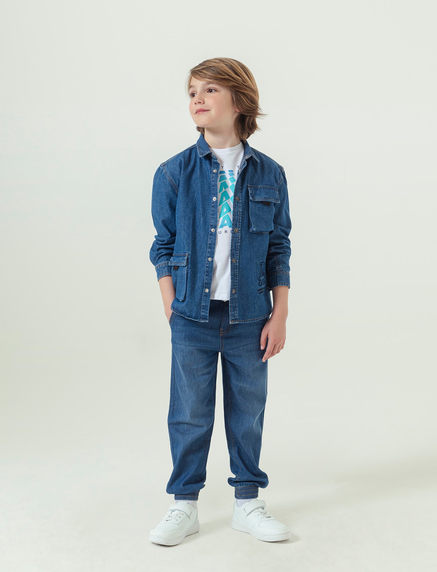Canotta da bambino con stampa - Bianco sporco