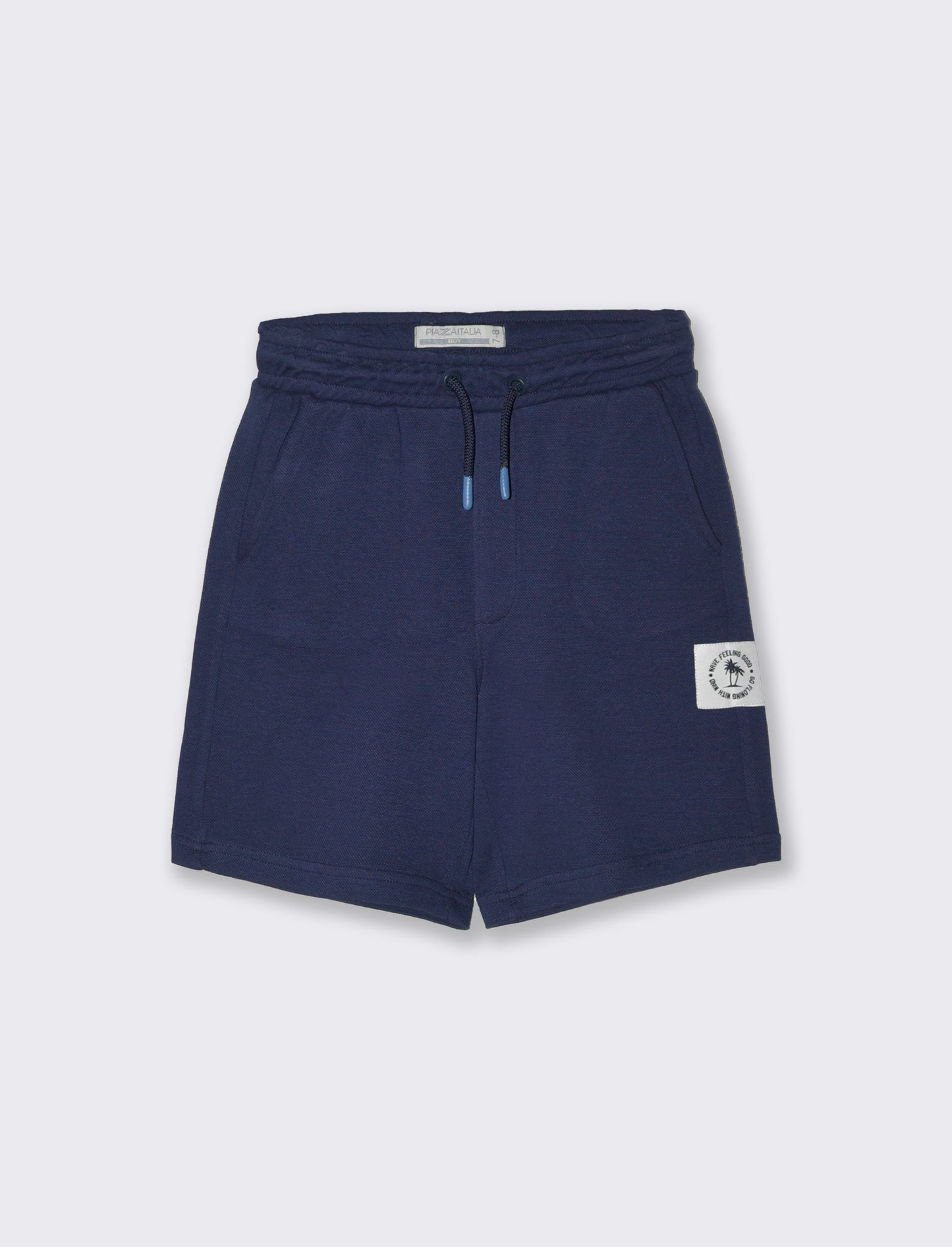 Bermuda in piquè con elastico in vita da bambino - Blu