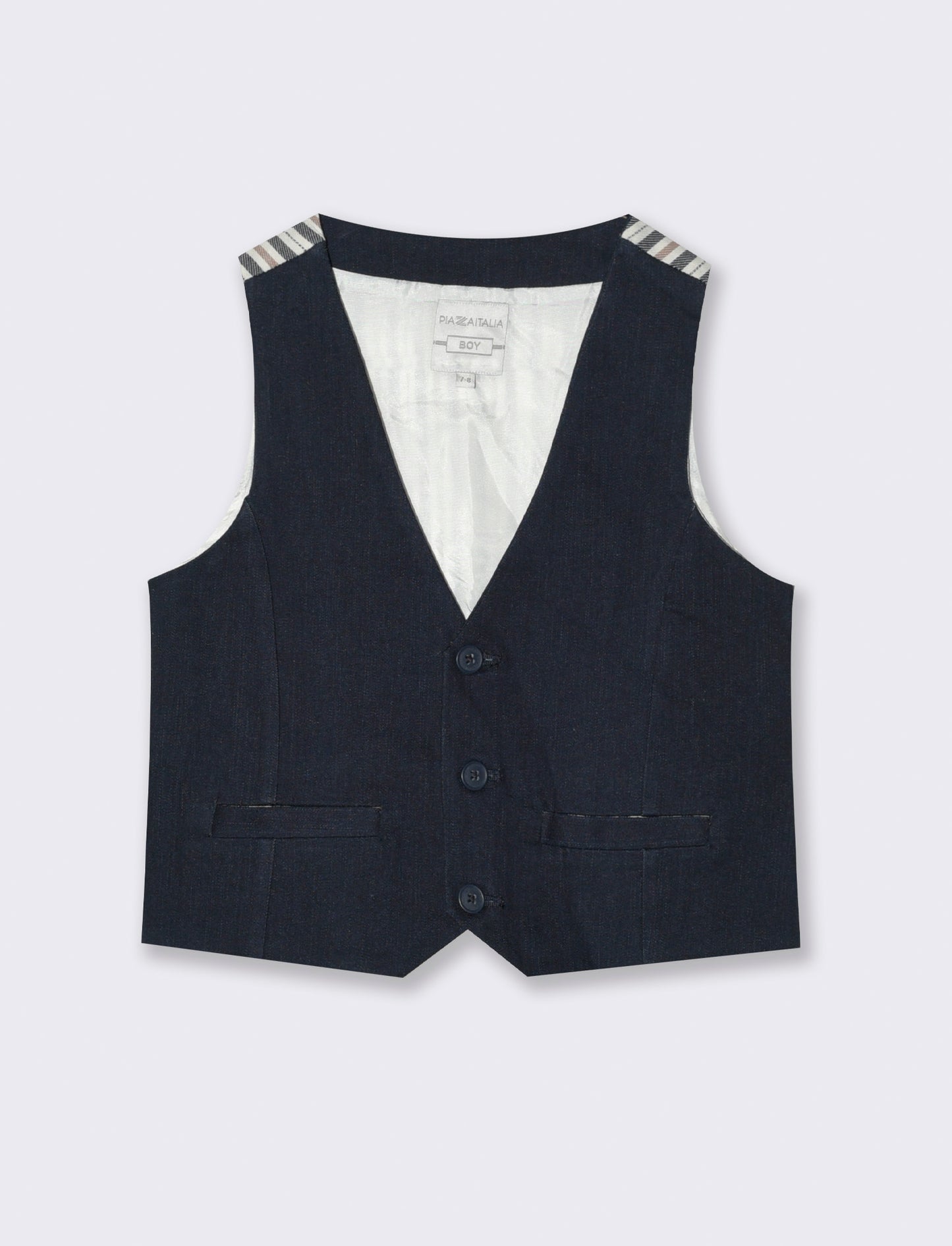 Gilet con retro a contrasto da bambino - Blu