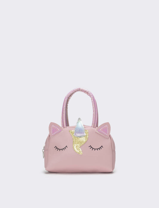 Borsa bauletto bambina unicorno con glitter - Rosa
