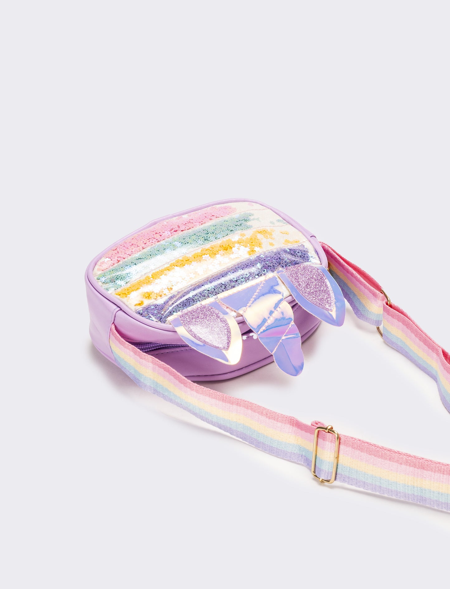 Borsa tracolla unicorno multicolor e cuori bambina - Multicolore