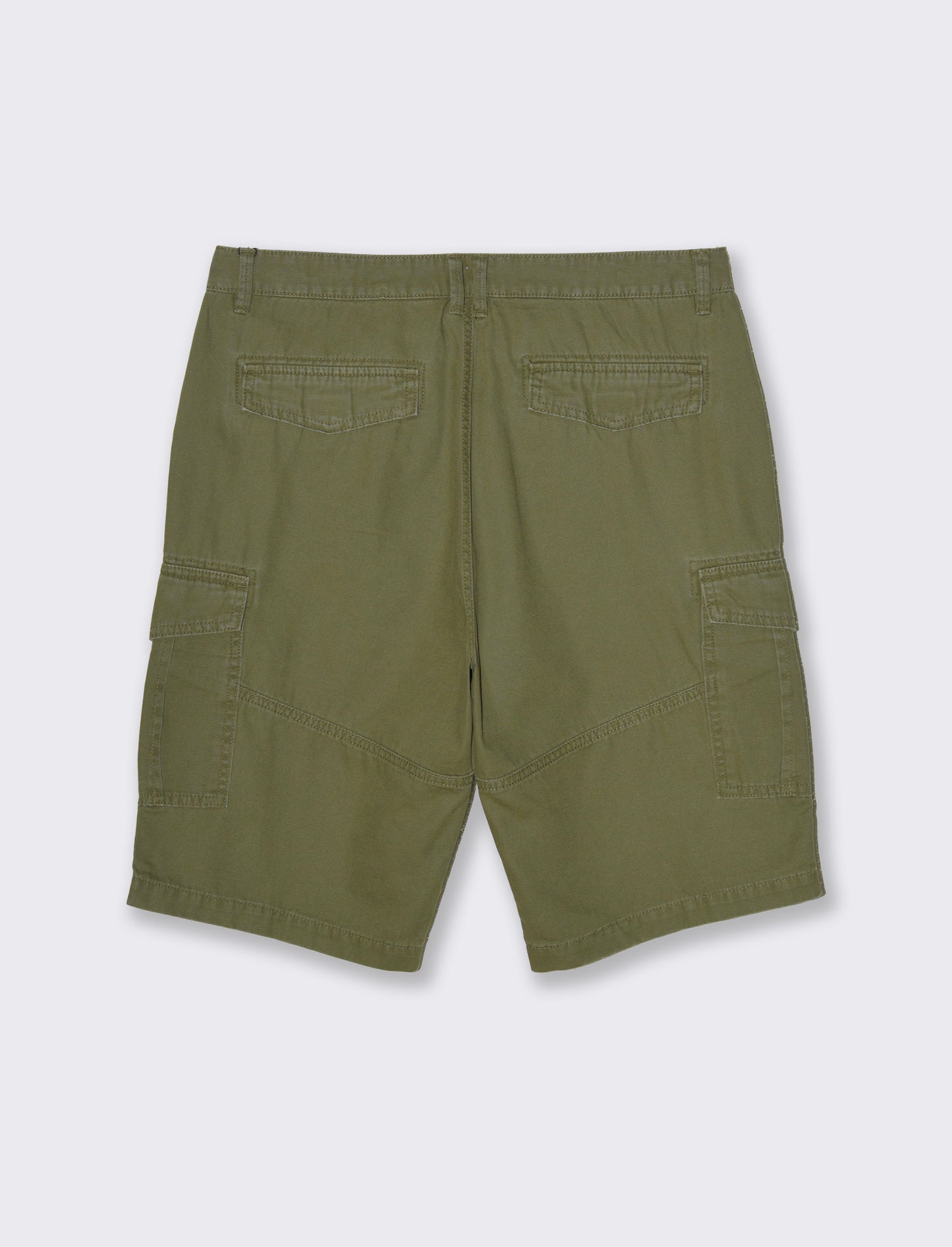 Bermuda cargo in tessuto canvas da uomo - Verde oliva
