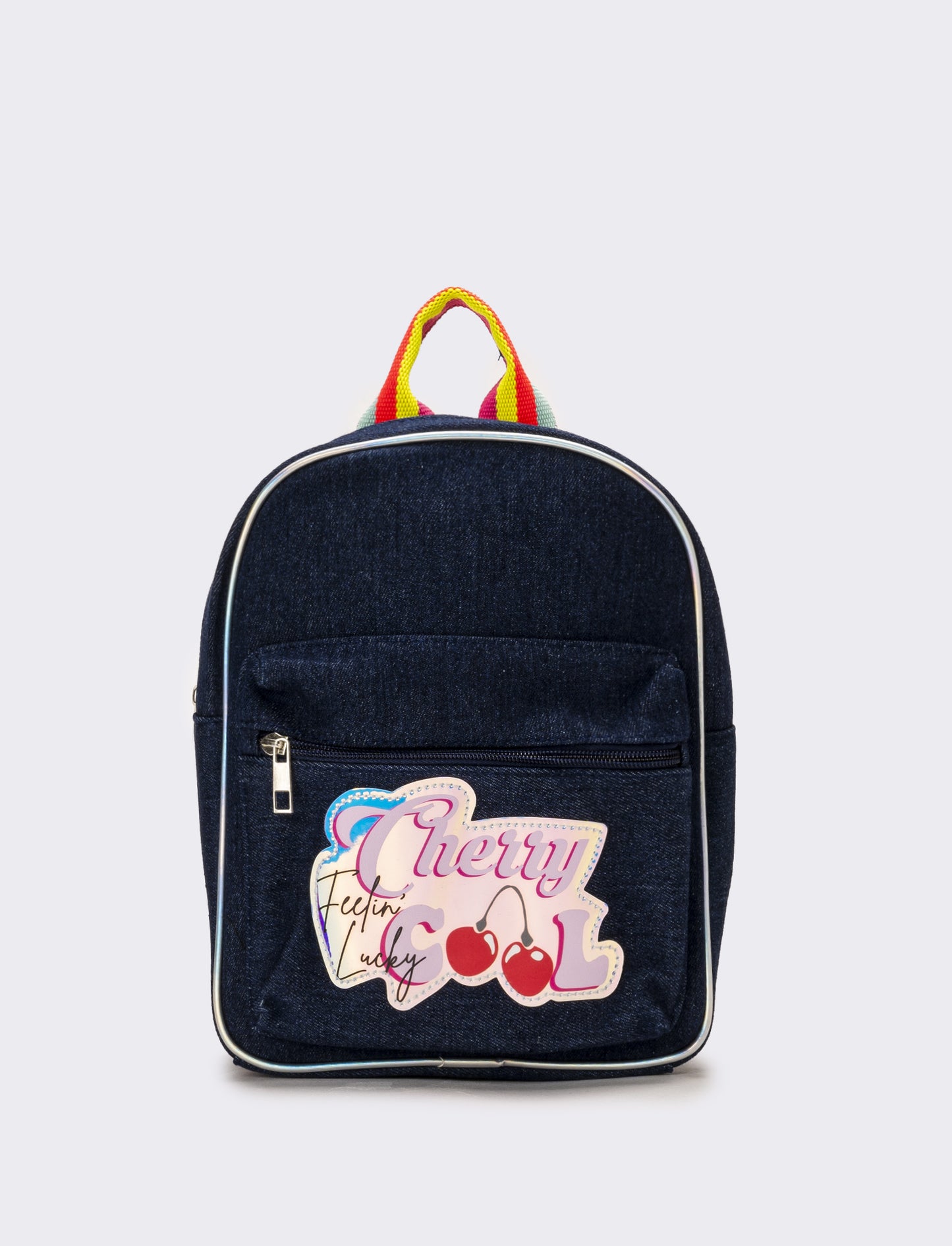 Zaino denim bambina con tracolla rainbow - DENIM SCURO