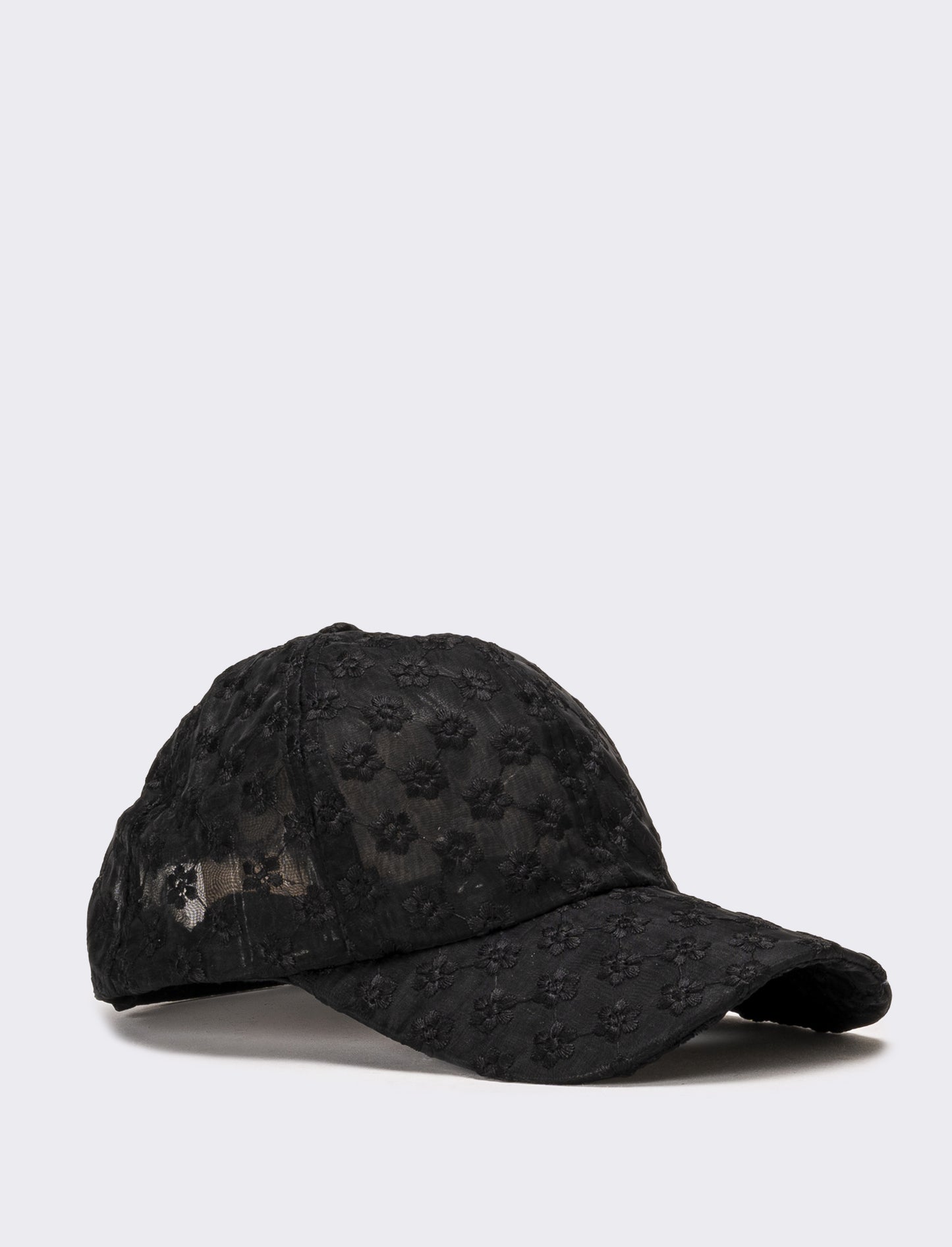 Cappello donna baseball margherite regolabile trasparente - Nero