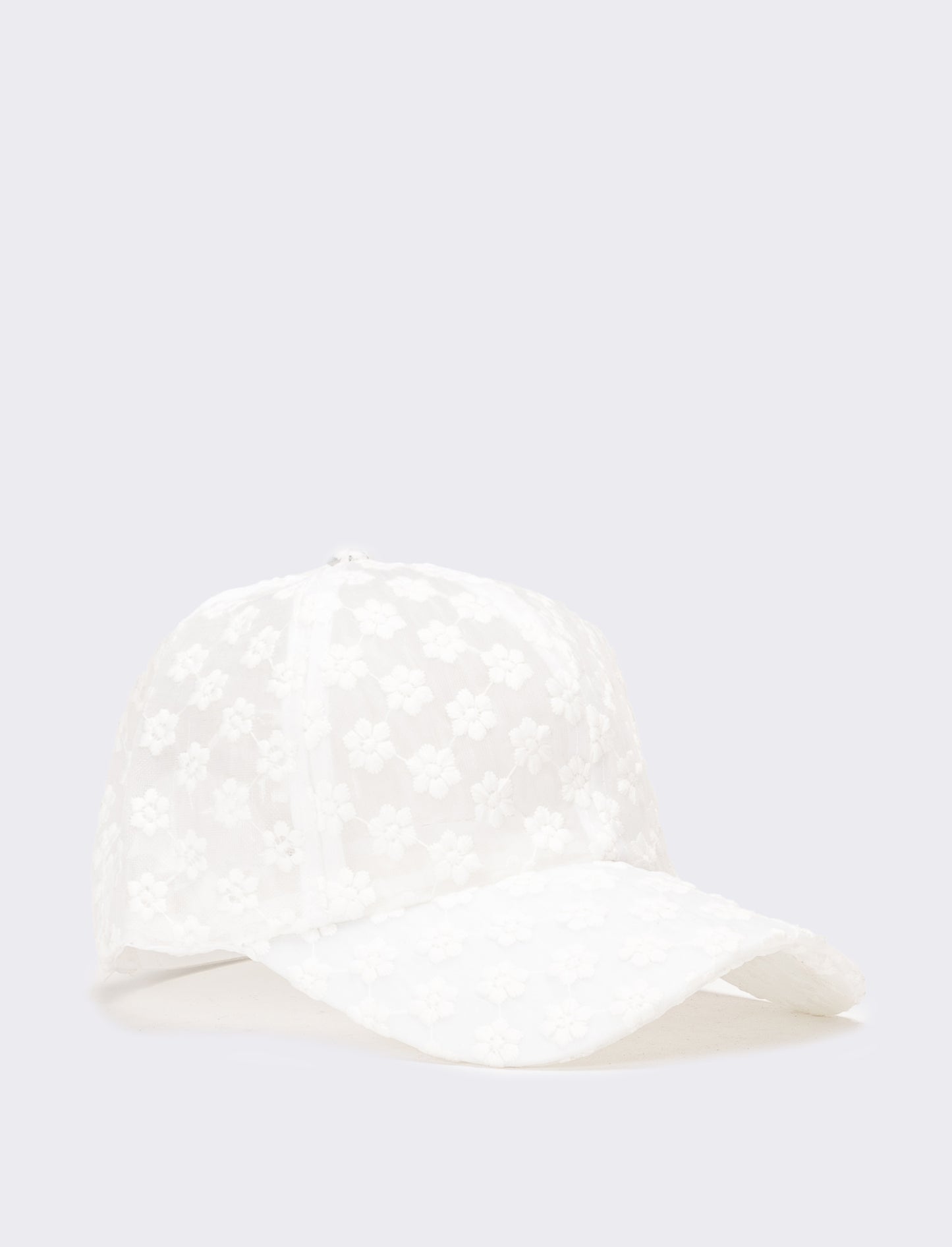 Cappello donna baseball margherite regolabile trasparente - Bianco