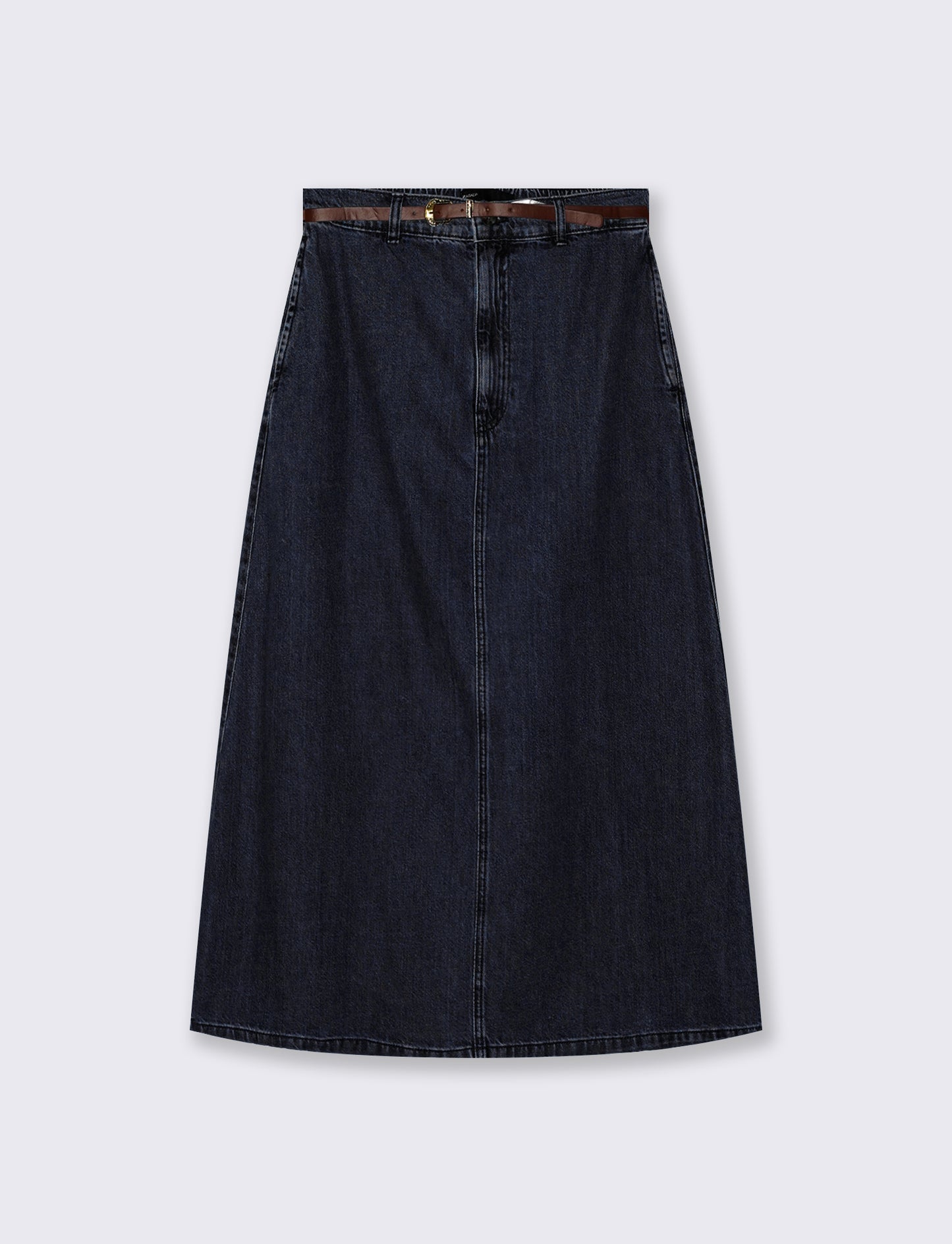 Gonna lunga in denim - DENIM SCURO