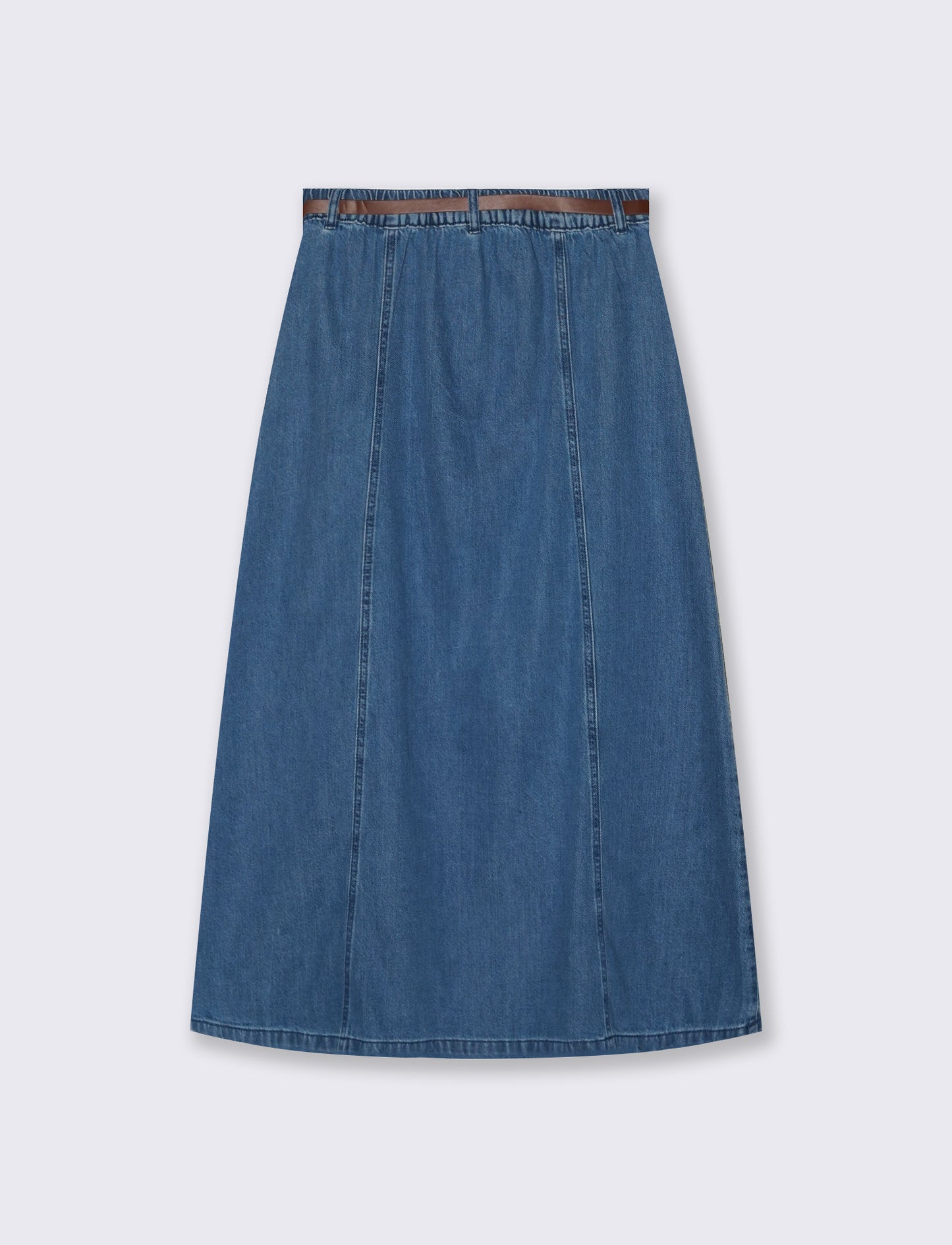 Gonna lunga in denim - Denim chiaro