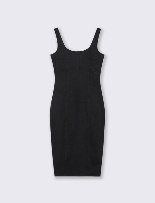 Vestito in denim - Nero