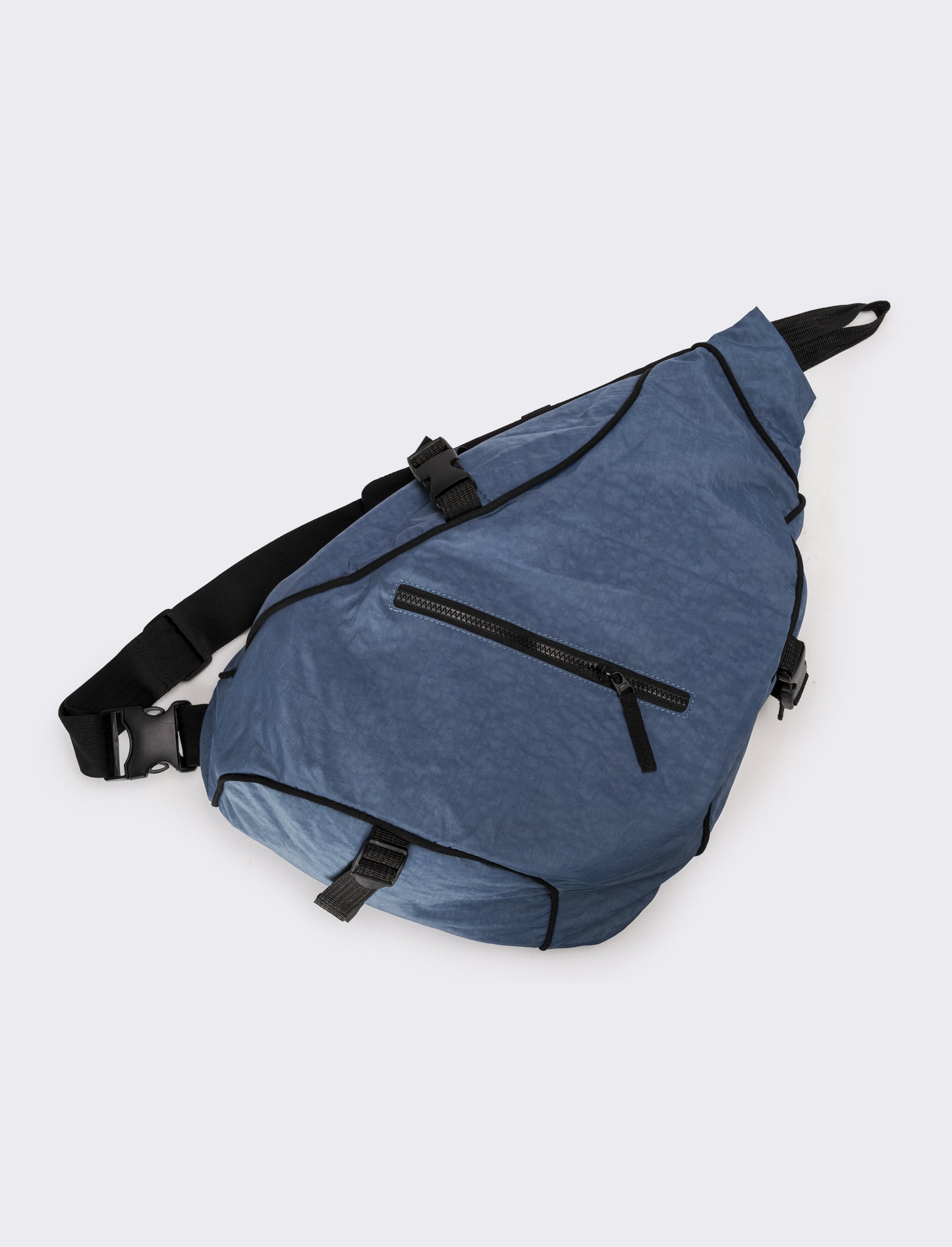 Borsa uomo monospalla grande in nylon - Denim