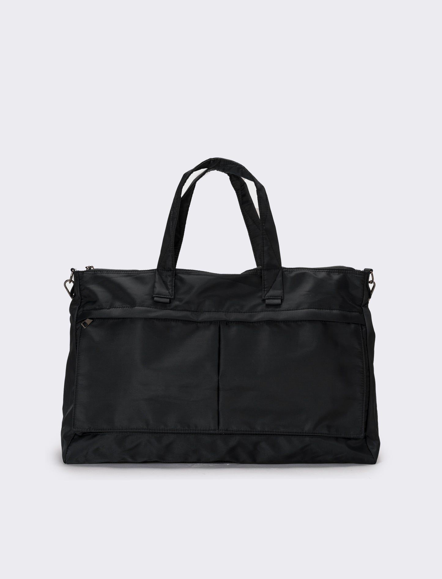 Borsone uomo in nylon - Nero