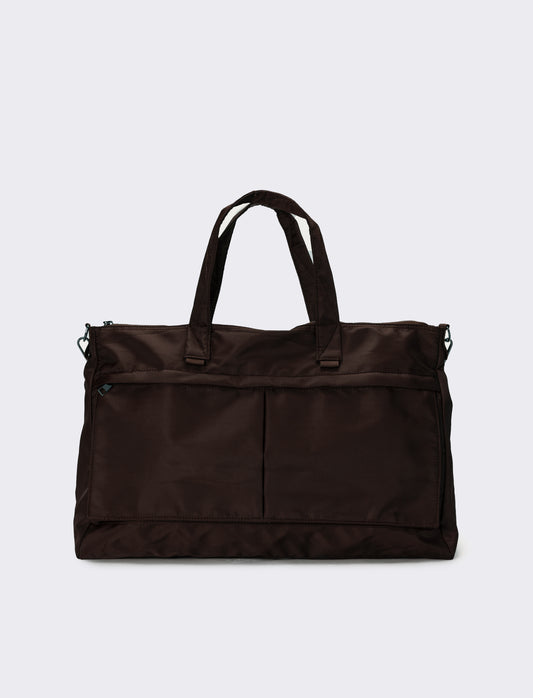 Borsone uomo in nylon - Marrone