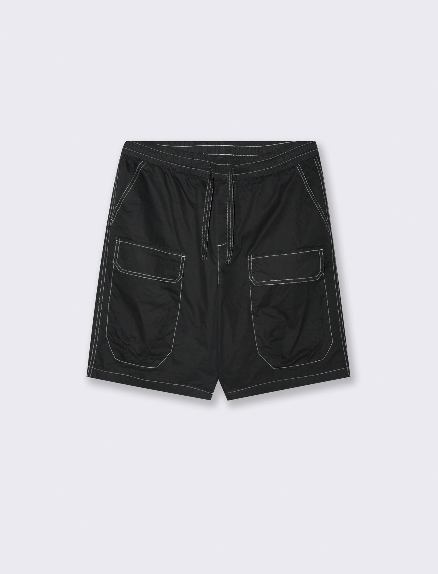 Bermuda jogger cargo relaxed fit da uomo - Nero