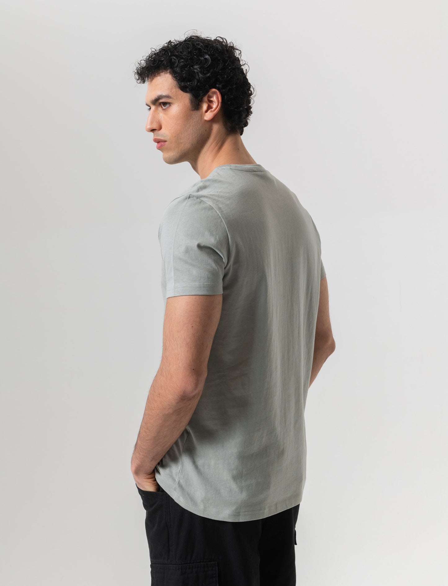 T-shirt in cotone con stampa regular fit da uomo - Verde