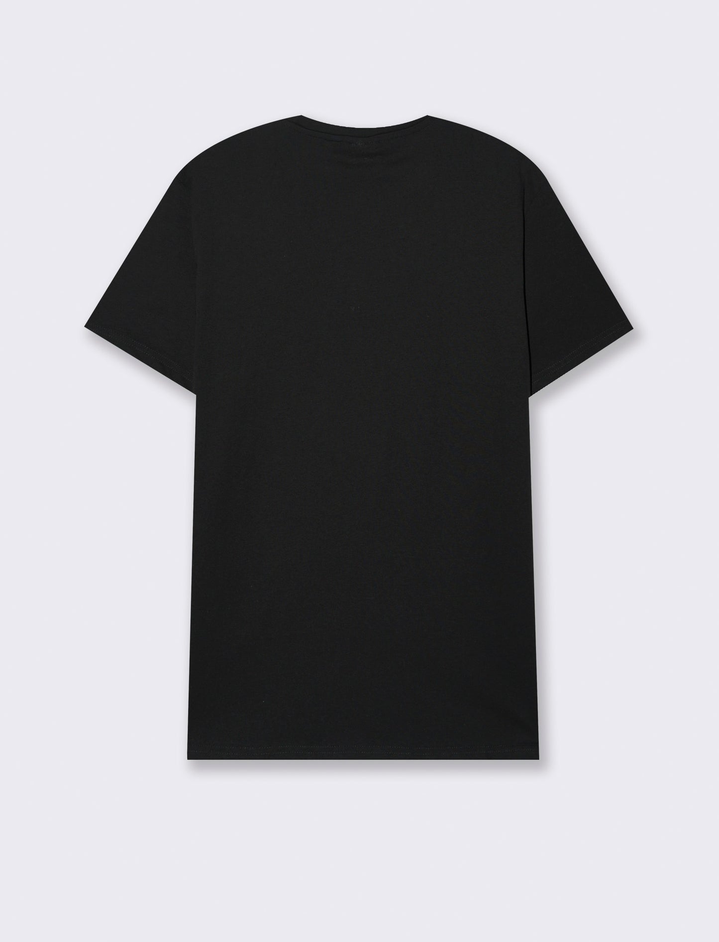 T-shirt in cotone con stampa regular fit da uomo - Nero