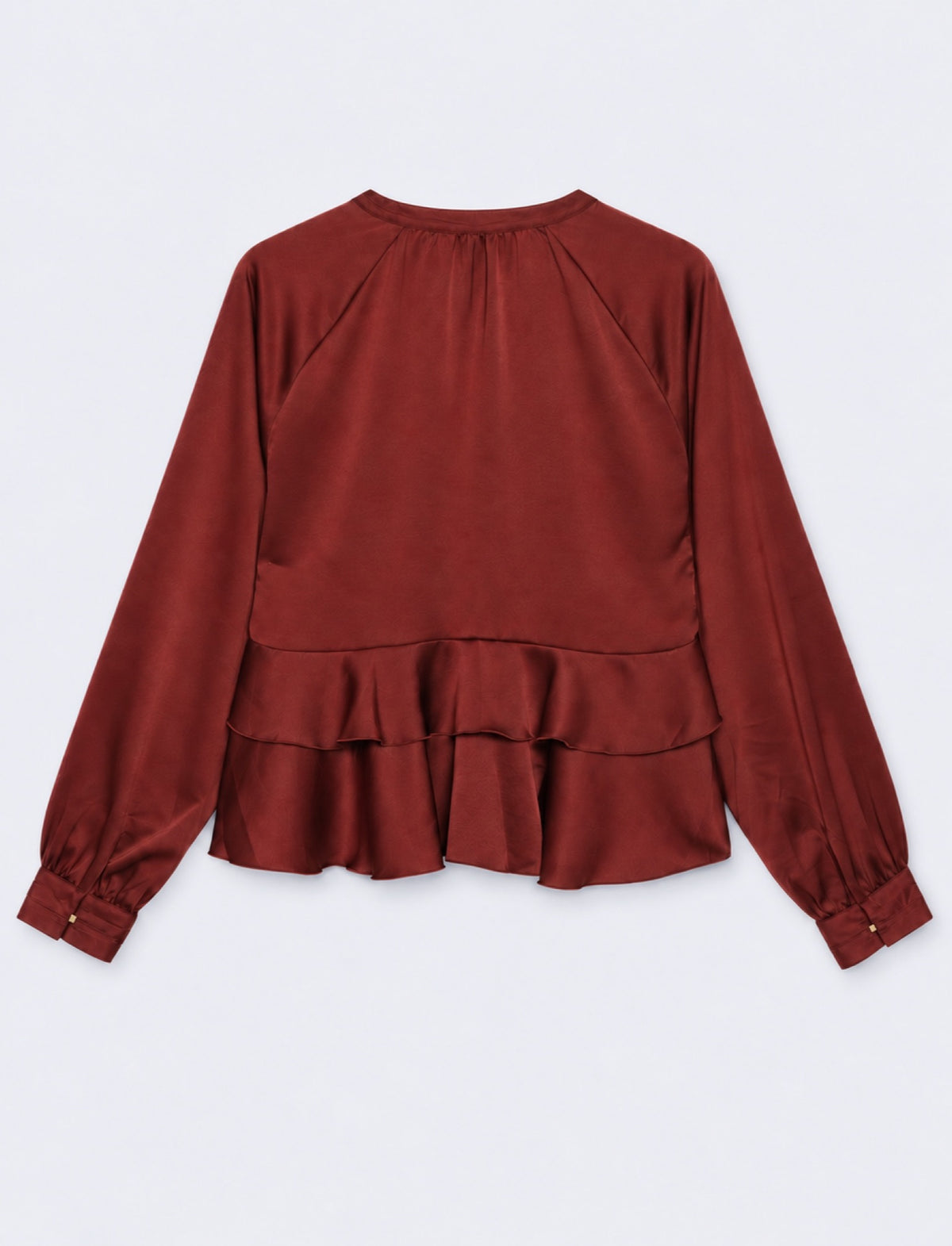 Casacca a manica lunga con scollo a V - Rosso rubino
